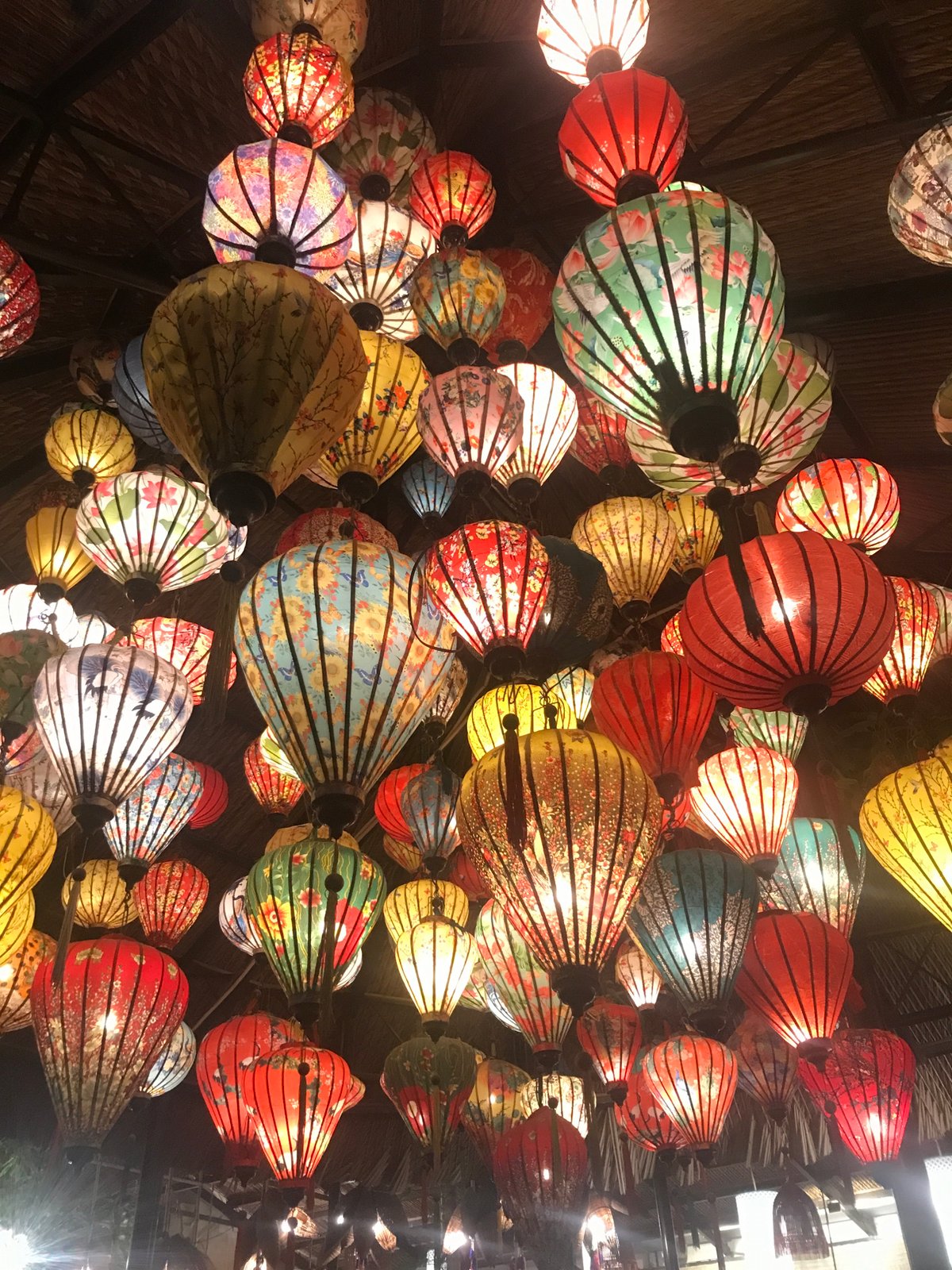 Colorful lantern display captured in Nha Trang