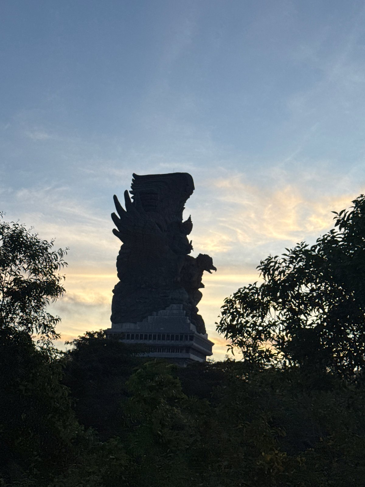 Monument photographed at twilight in Kuta Selatan, Indonesia