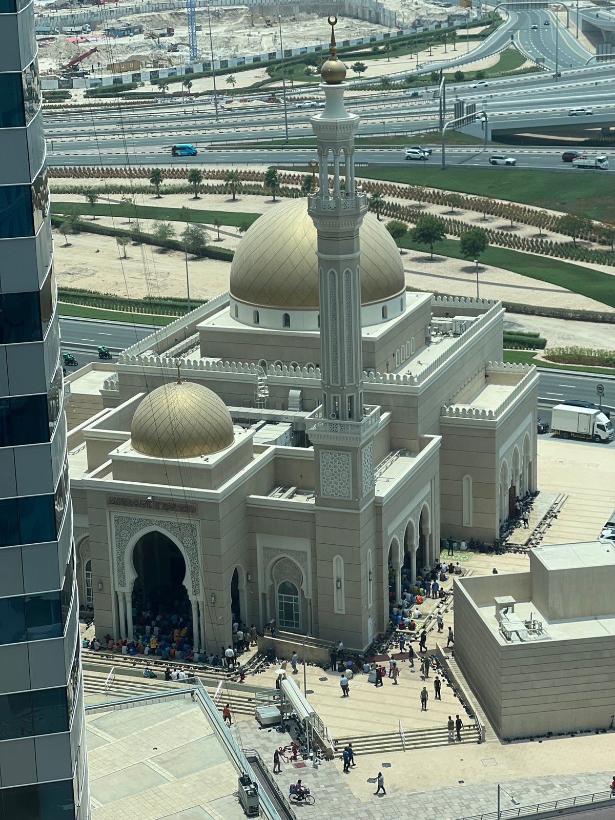 Friday prayers at a JVC mosque in Dubai