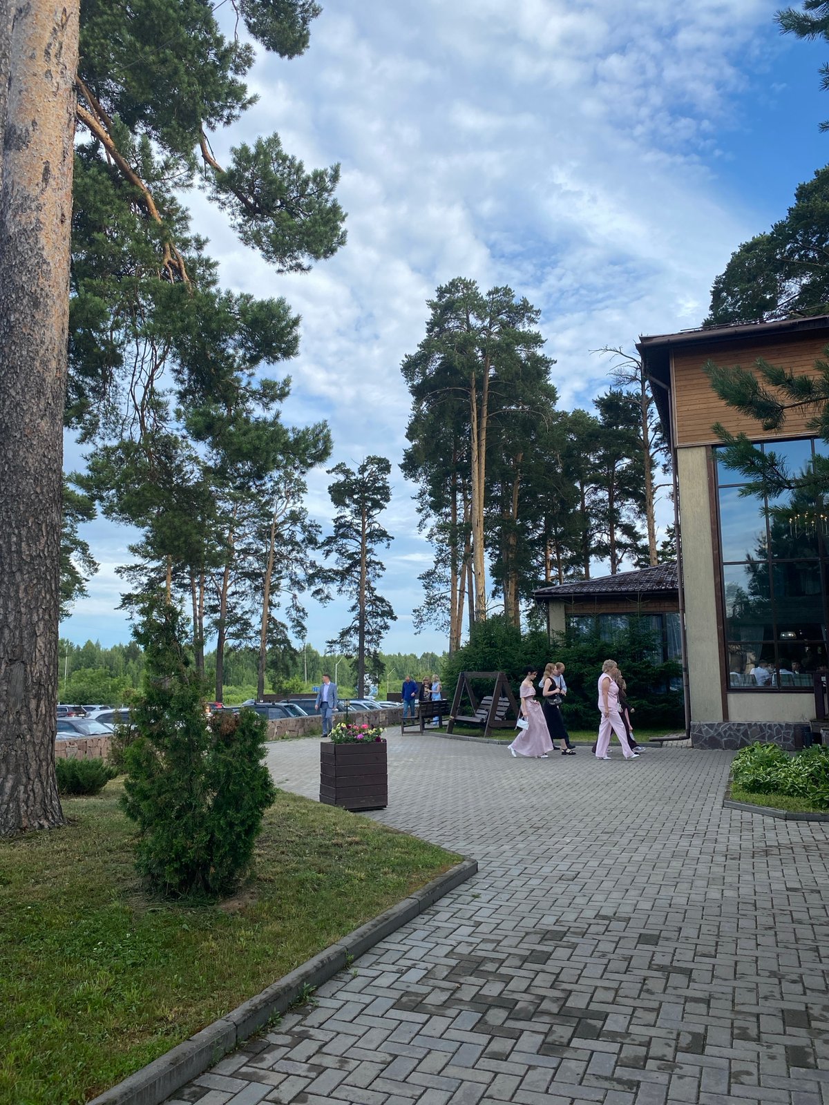 Afternoon activity outside a venue in Votkinsk, Russia