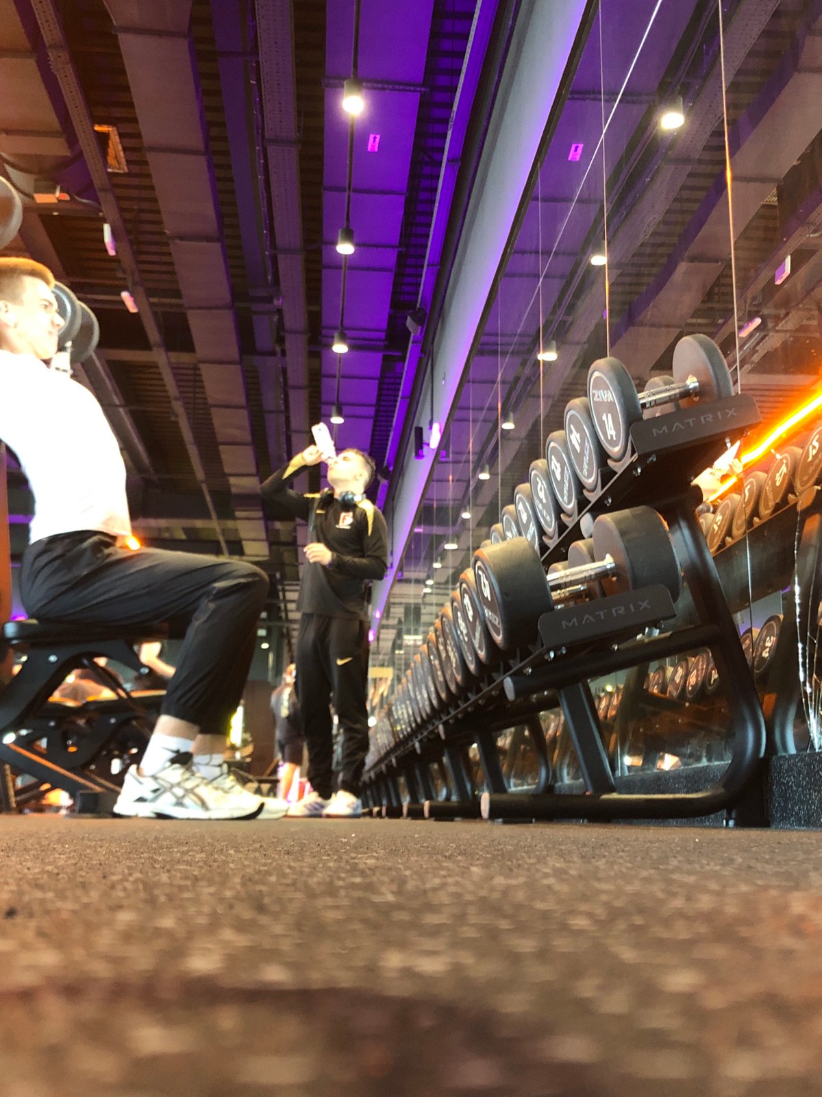 Modern gym interior documented in Krasnoyarsk, Russia
