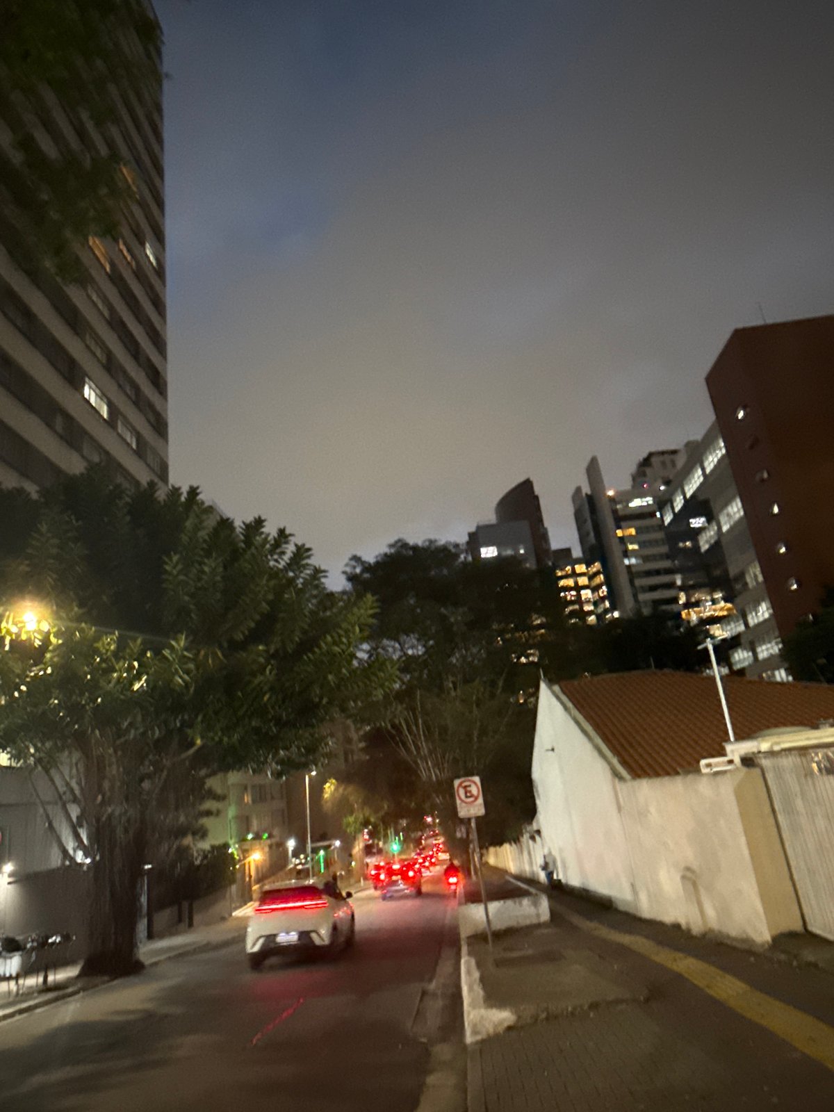 Evening life documented along São Paulo's Avenida Paulista district