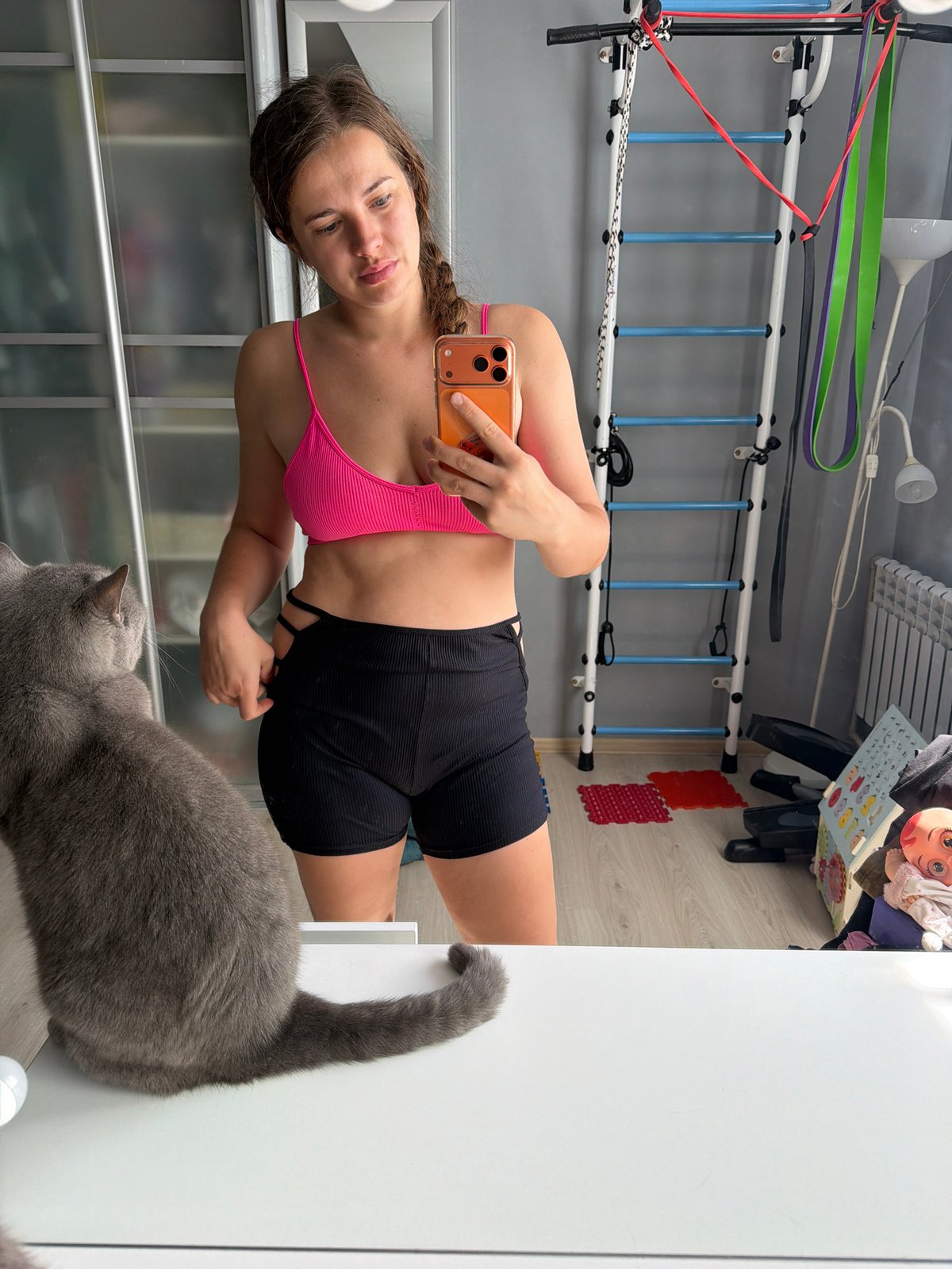 Family documents morning moments with children and cats in Sochi