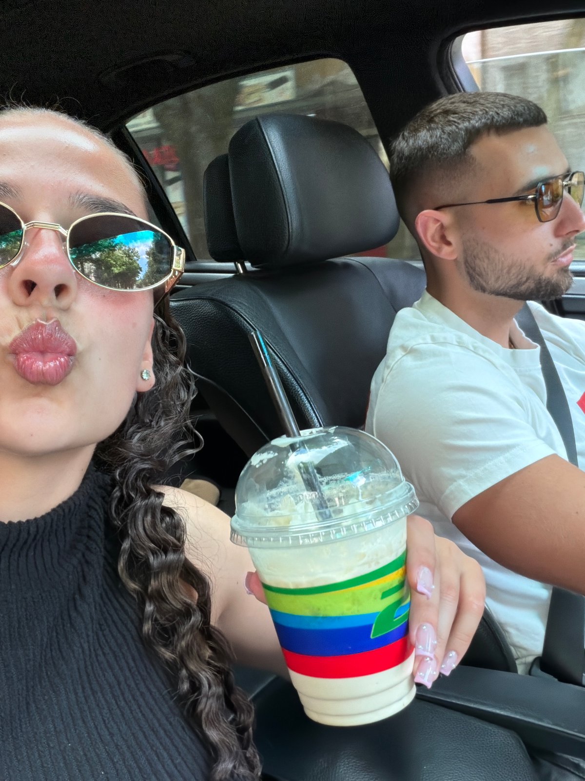 Car trip selfies and stops around Gabrovo, Bulgaria