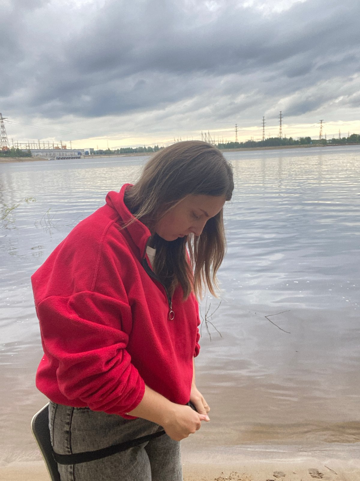 Couple enjoys fishing outing along Kama River in Chaikovsky