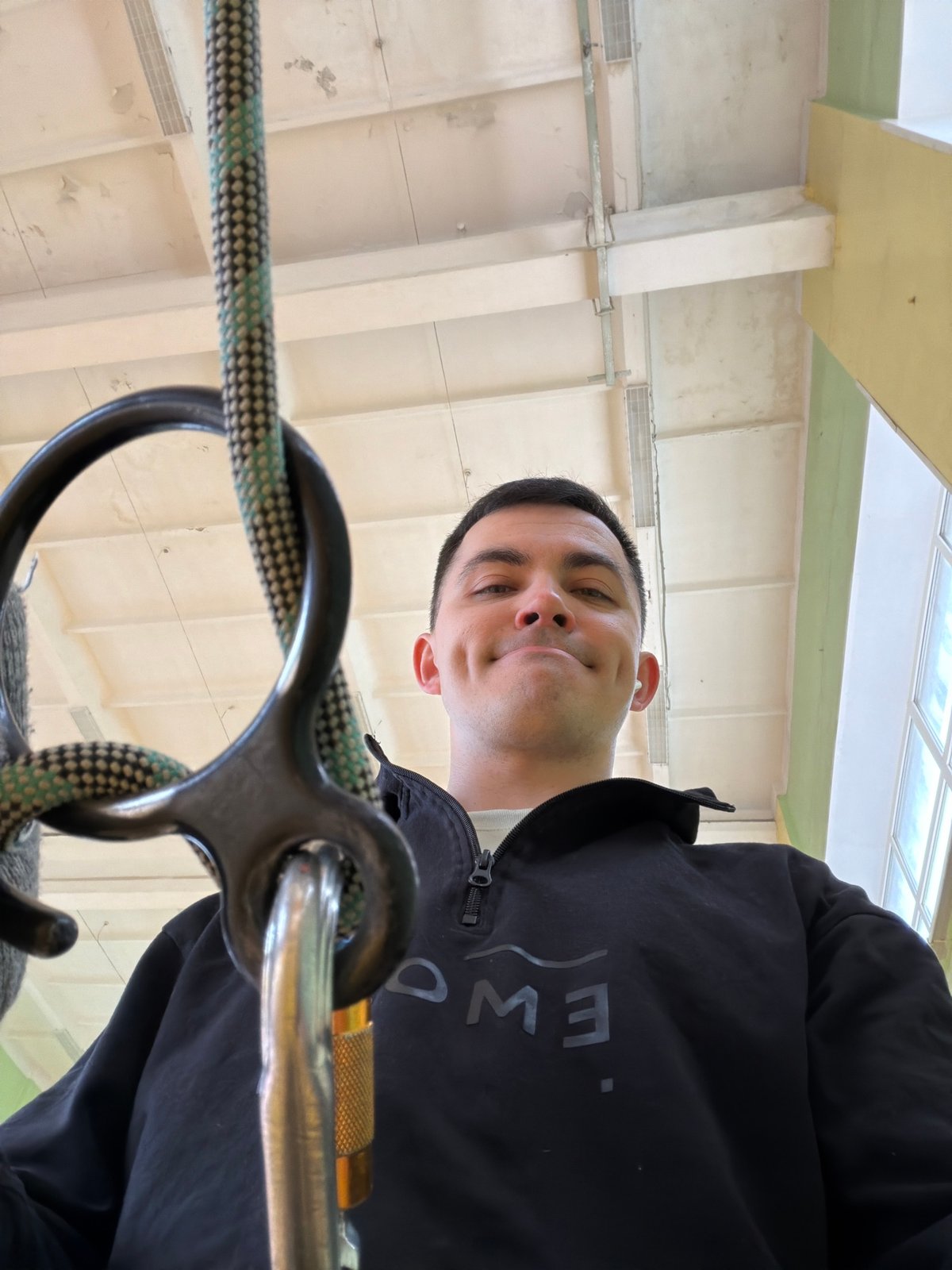 Indoor rock climbing session documented at Izhevsk gym