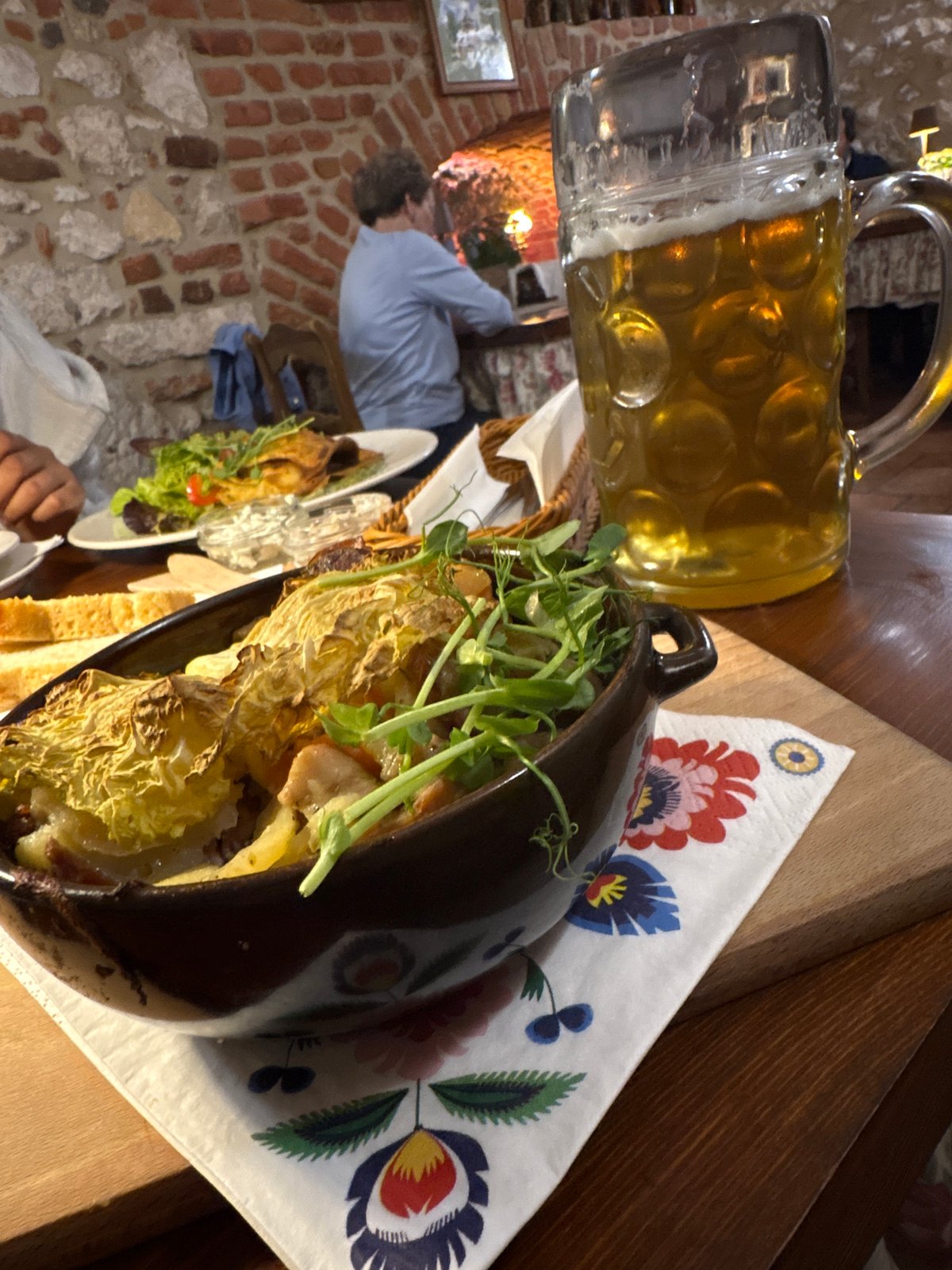 Dining scene documented at Krakow restaurant