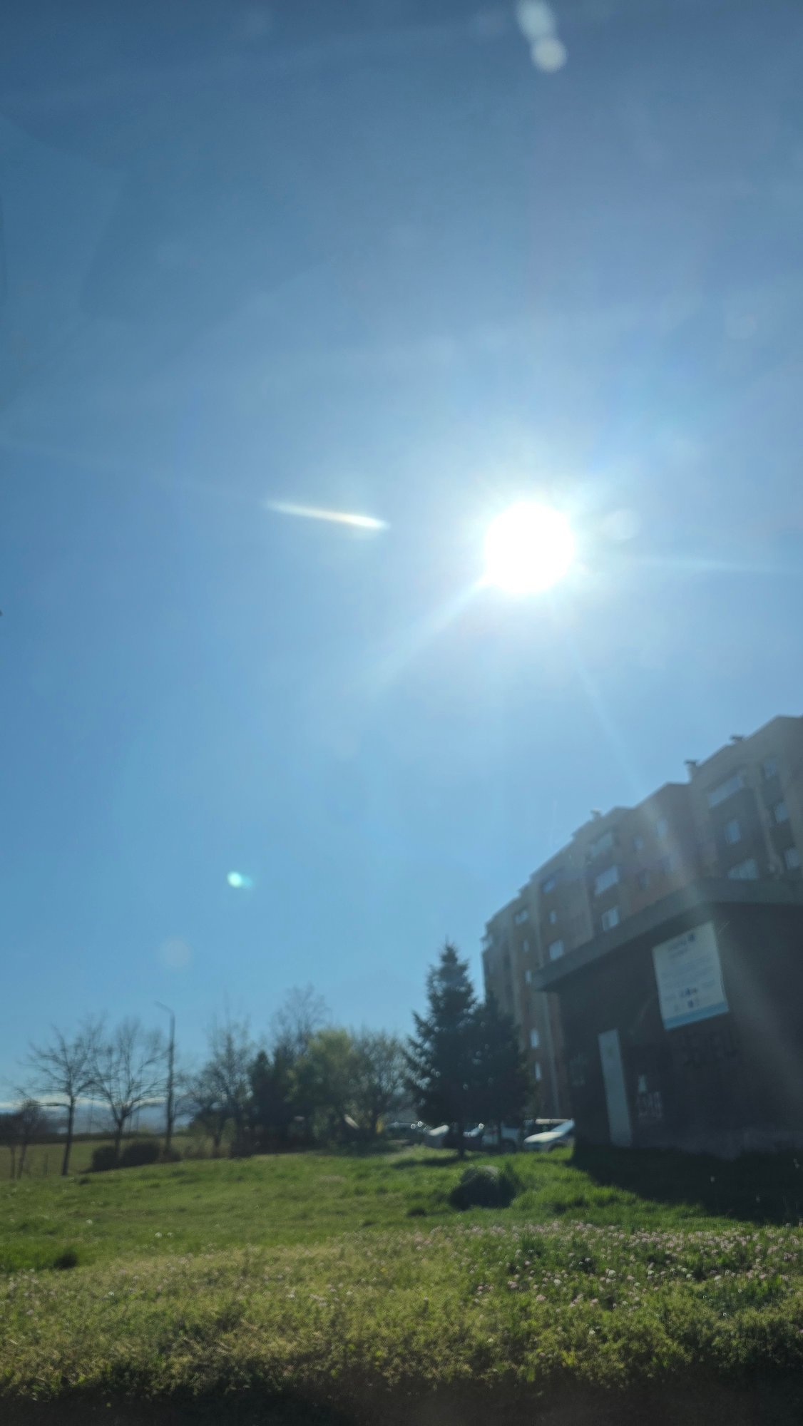 Clear sunny morning documented in Blagoevgrad, Bulgaria