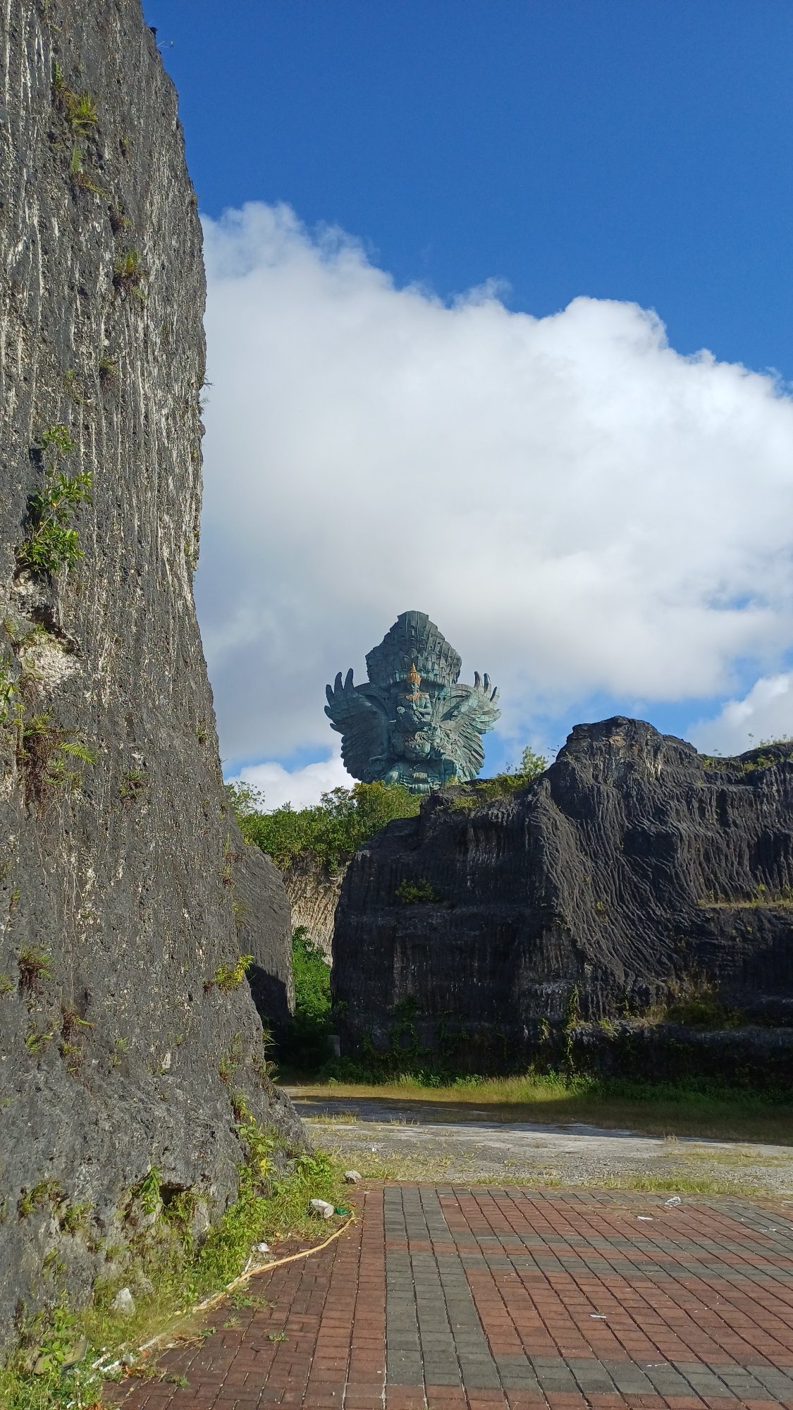 Tourist activity documented at Garuda Wisnu Kencana park, Indonesia