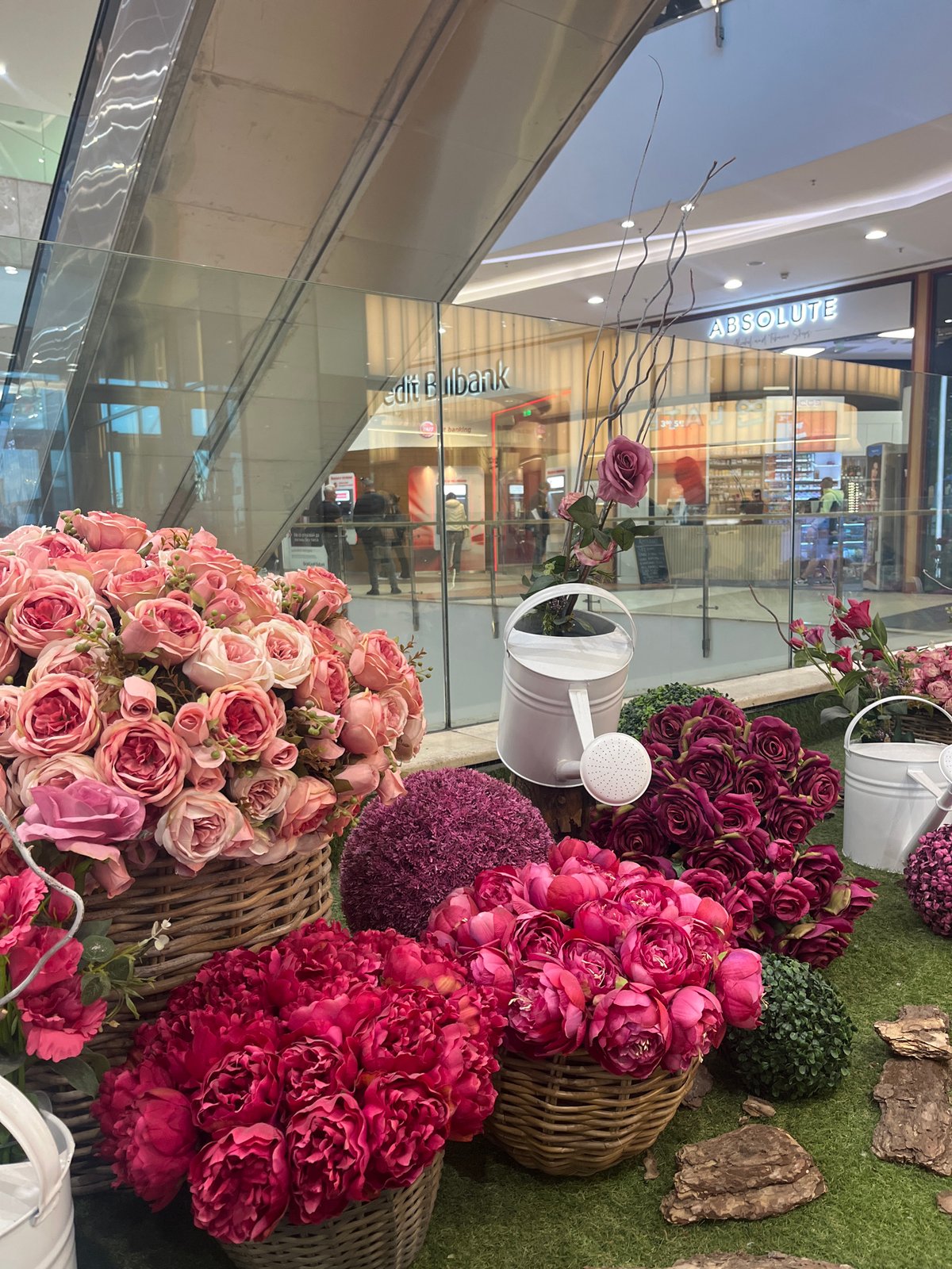Floral display observed in Sofia shopping mall