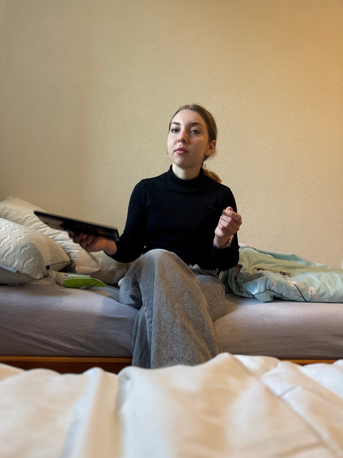 Quiet domestic moments captured in Czech town over evening hour