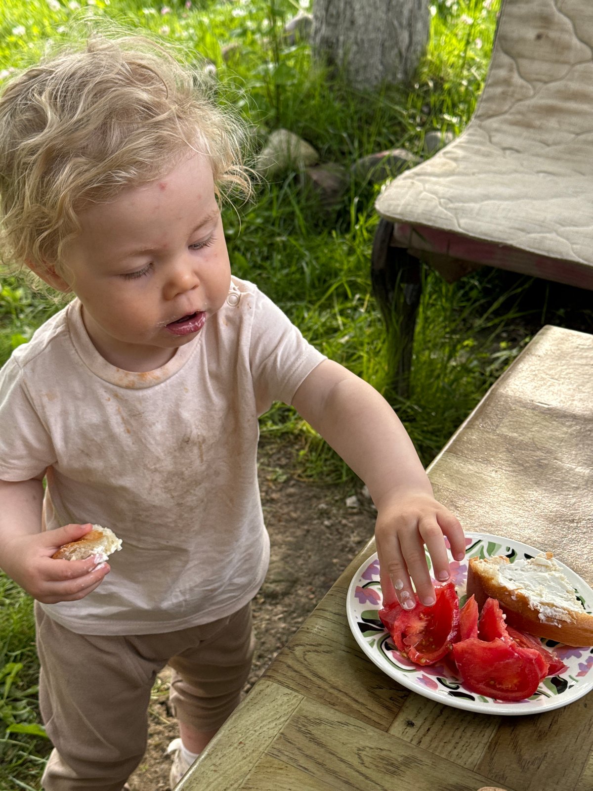 Family barbecue gathering documented in Красный Маяк, Russia