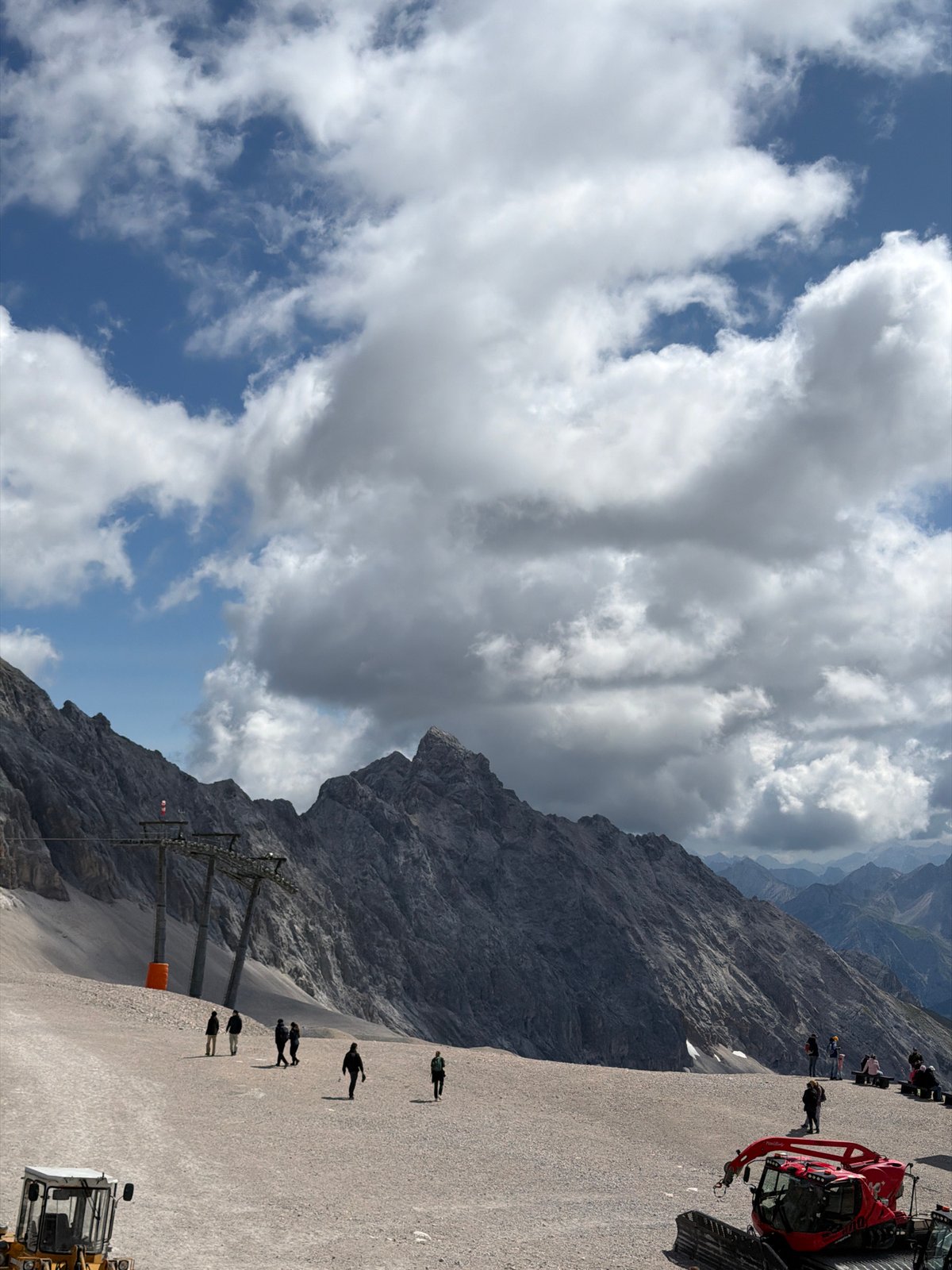 Summer day at the Zugspitze: glaciers, cable cars, and a wedding