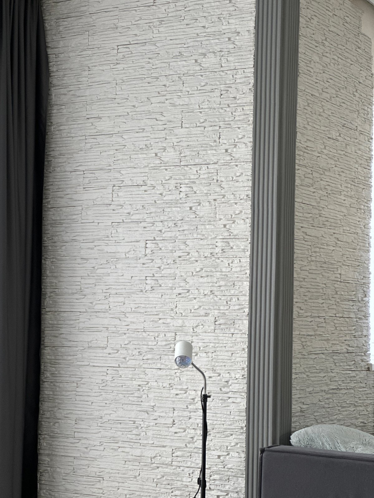 Morning domestic scenes: textured walls, banana, houseplants documented