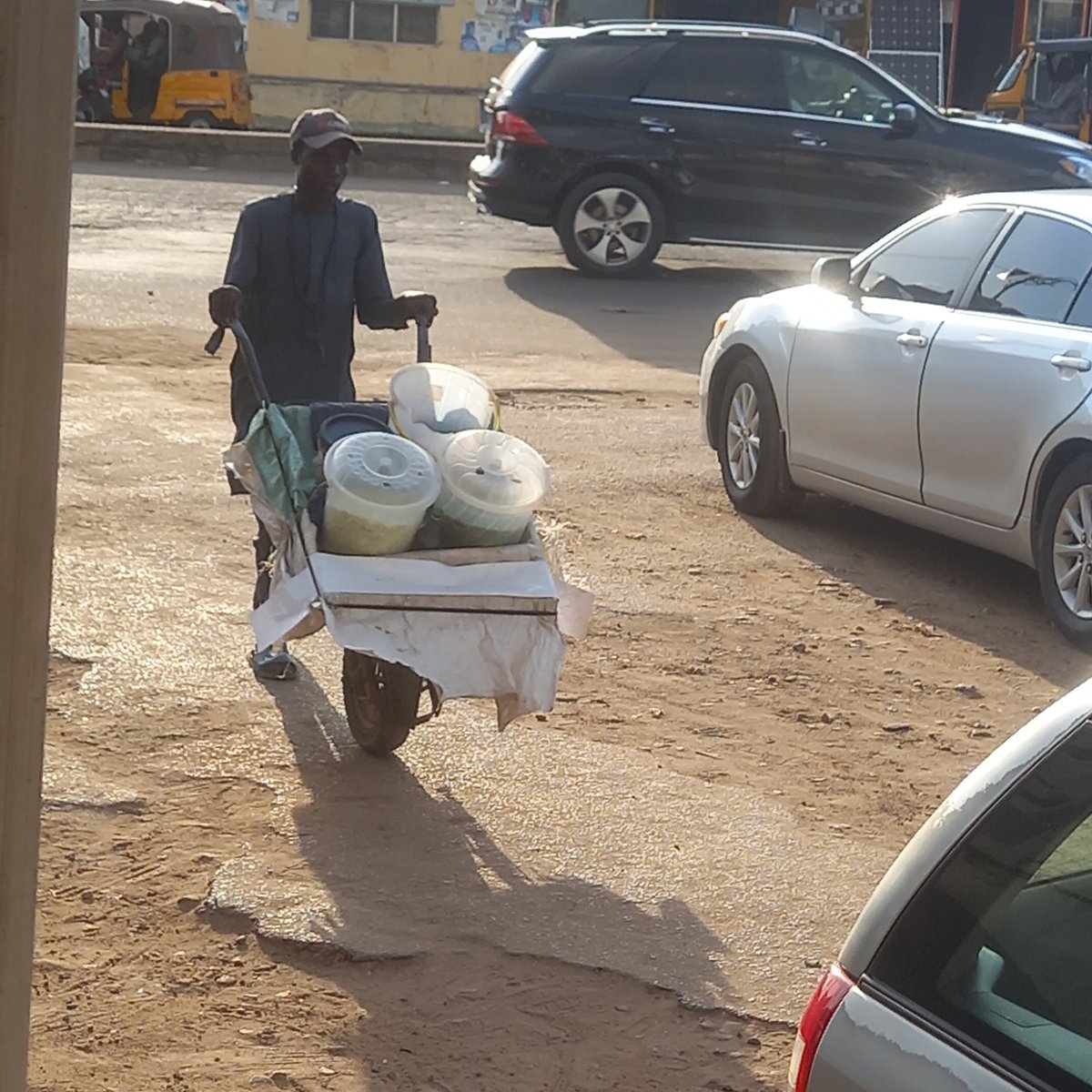 Daily street commerce and transportation activity in northern Nigeria