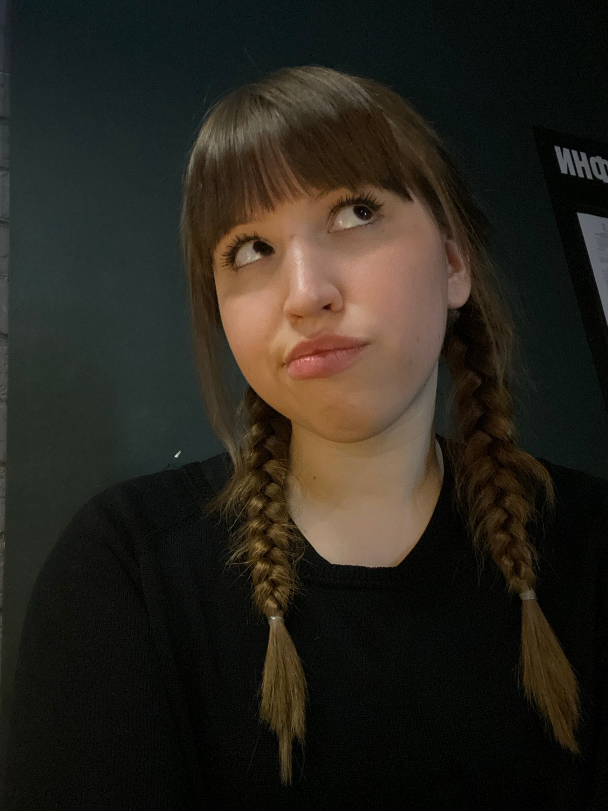 Portrait of young woman with braided hair photographed in Chaikovsky