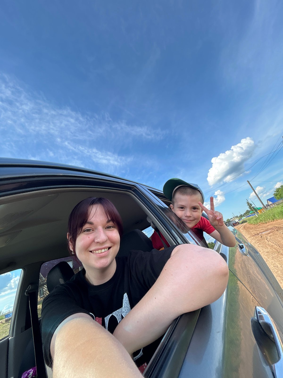 Quick stop and selfies during a drive through Фоки, Russia