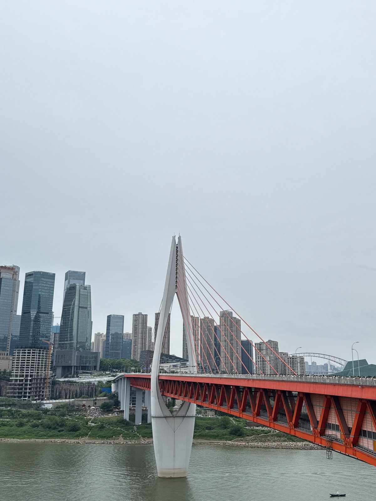 Morning street life documented around Chongqing's Dongshuimen Bridge