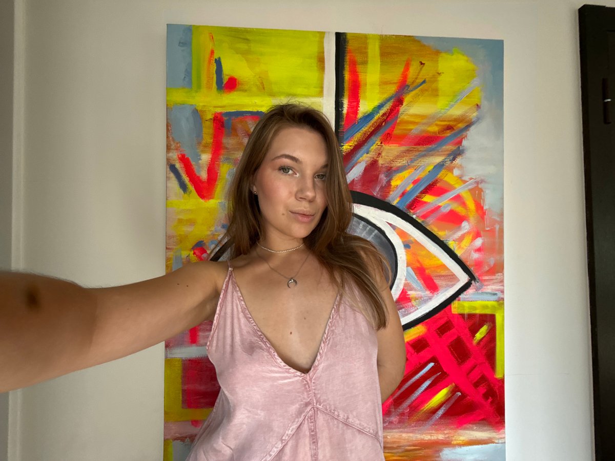 Selfies in front of abstract art, Vozdovac, Belgrade