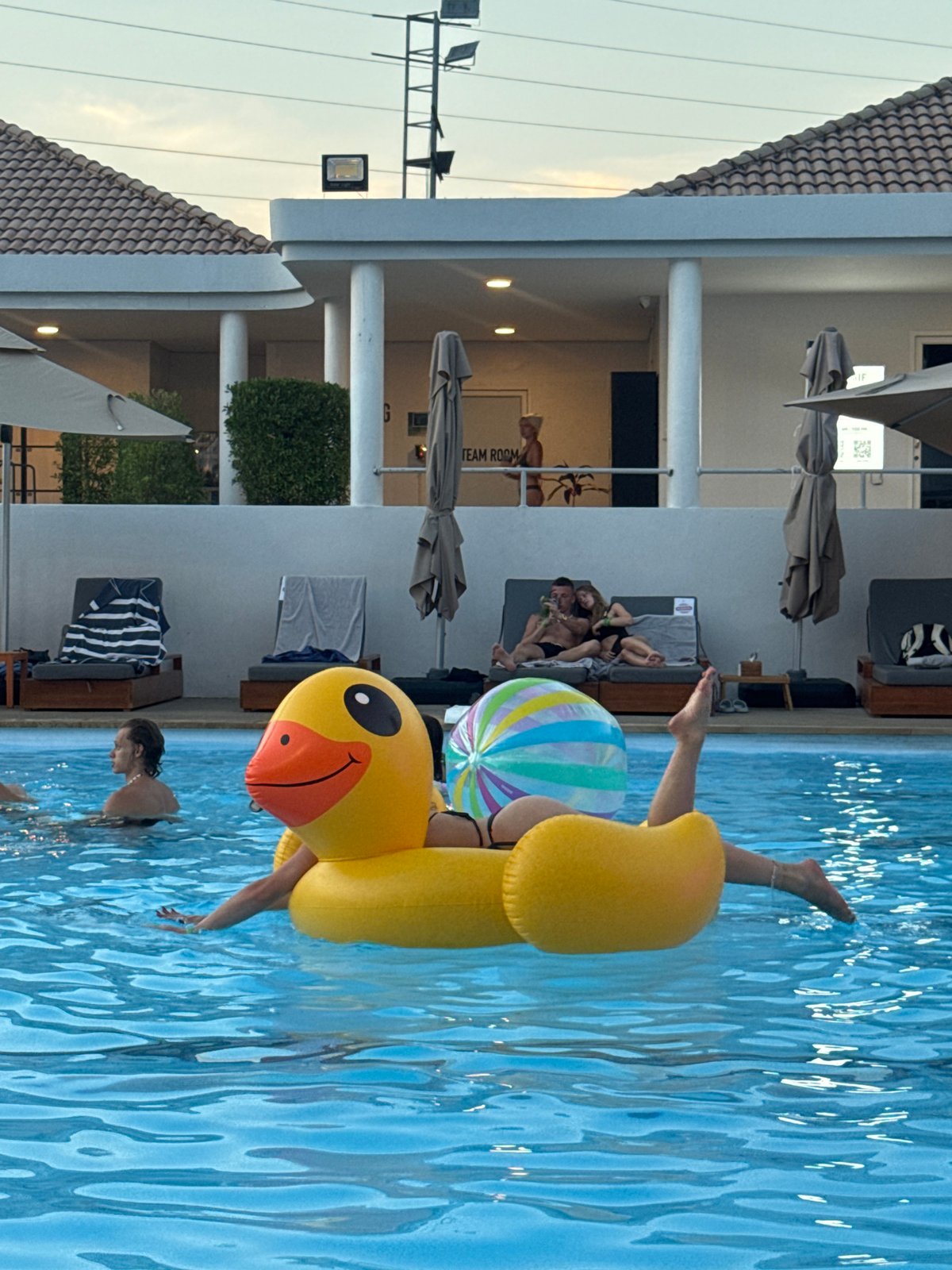 Evening pool activity observed in Kathu, Thailand