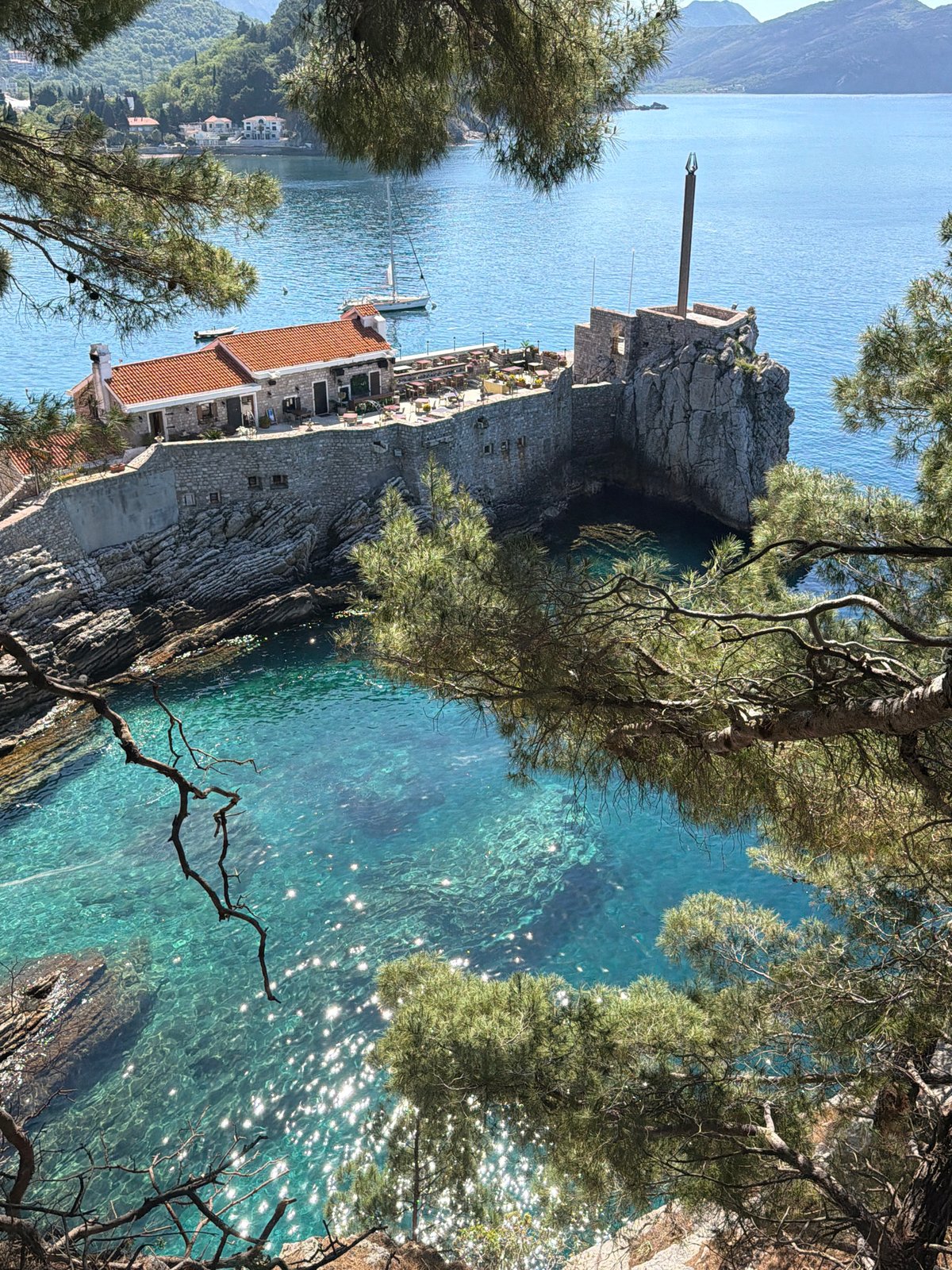 Clear turquoise waters observed along Montenegro coast