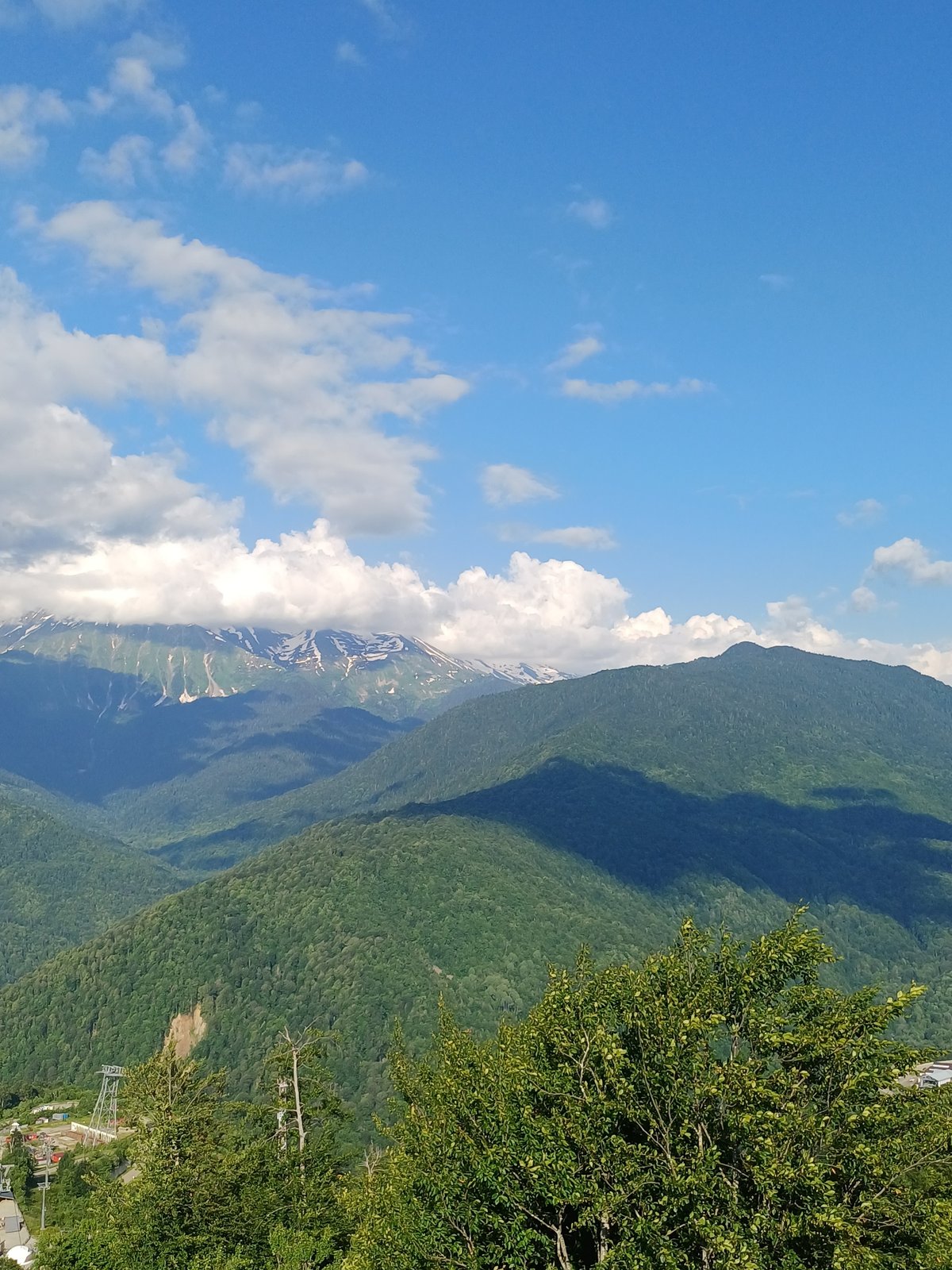Summer day at a mountain resort in Estosadok, Russia