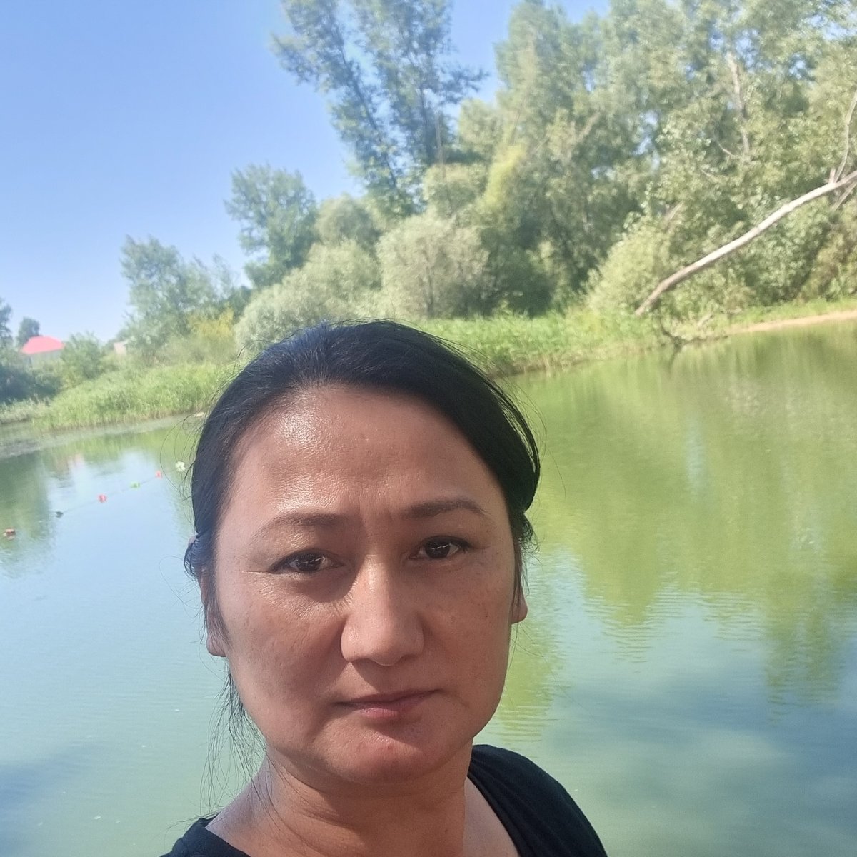 Lazy summer day at a lake outside Aktobe
