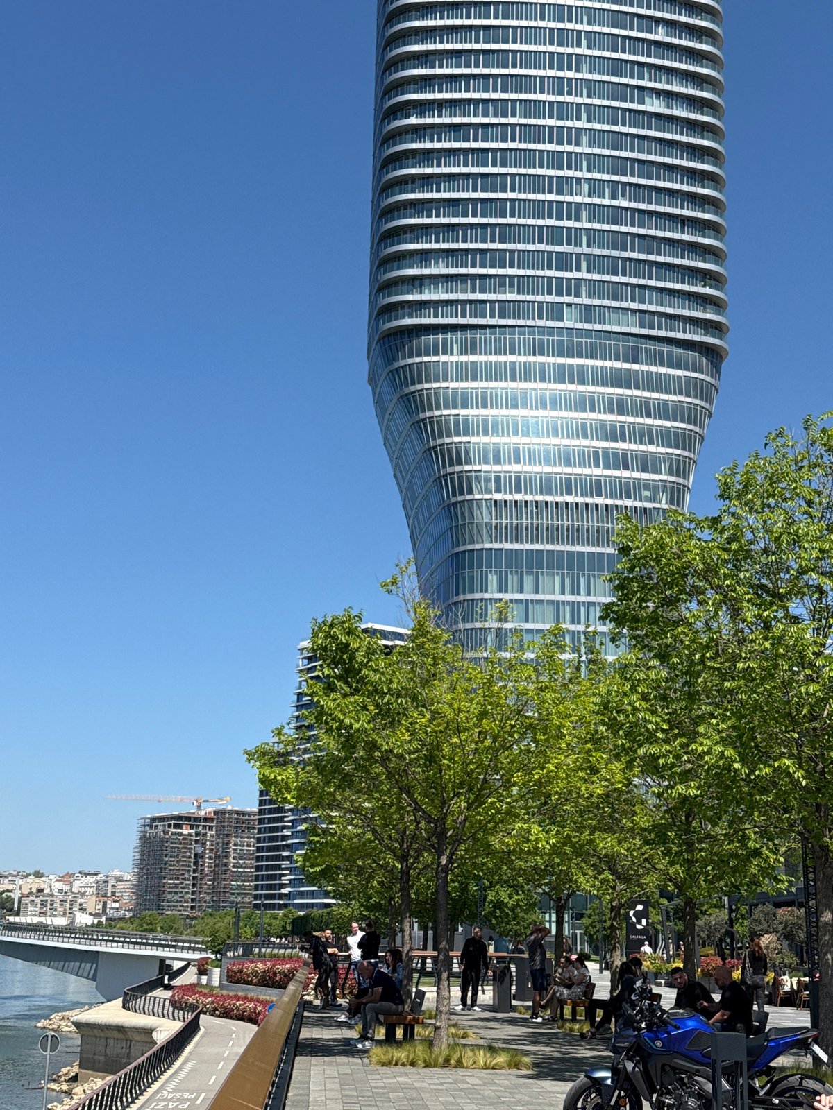 Belgrade waterfront and West 65 Tower photographed from multiple angles