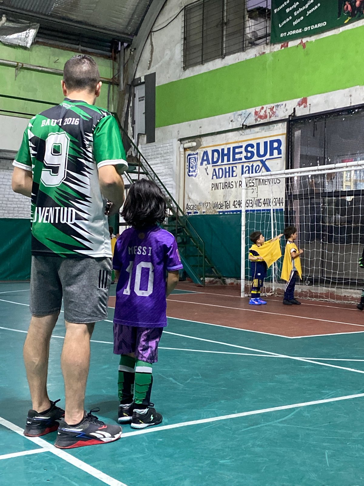 Evening futsal and coffee moments documented in Wilde, Argentina