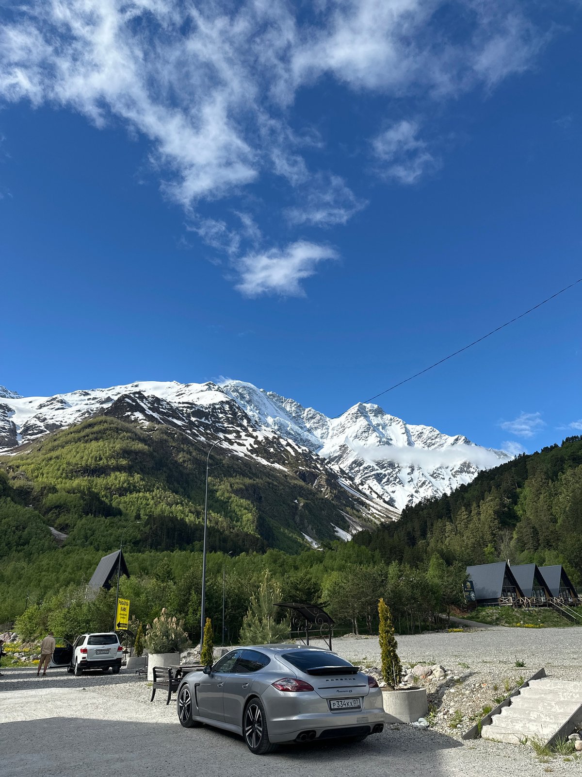 Mountain expedition in Terskol with scenic peaks and rivers