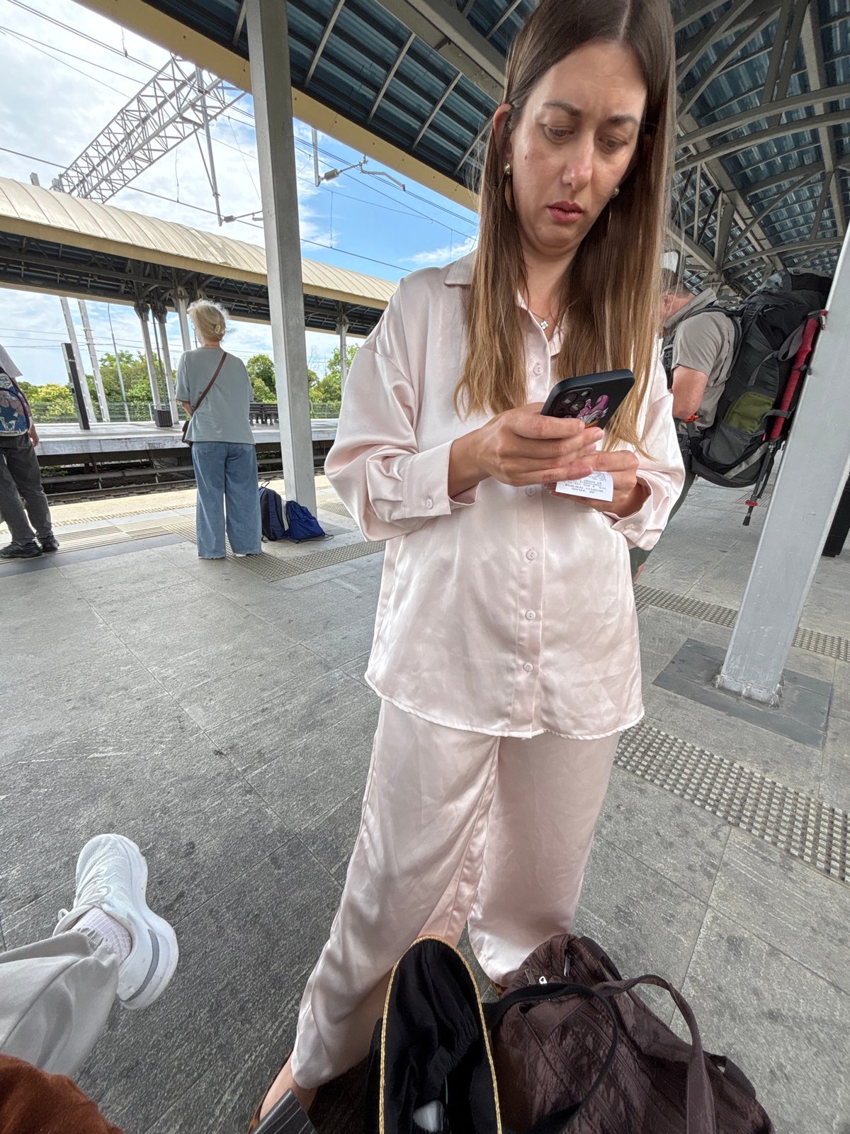 Quiet morning wait at Sirius train station, Sochi