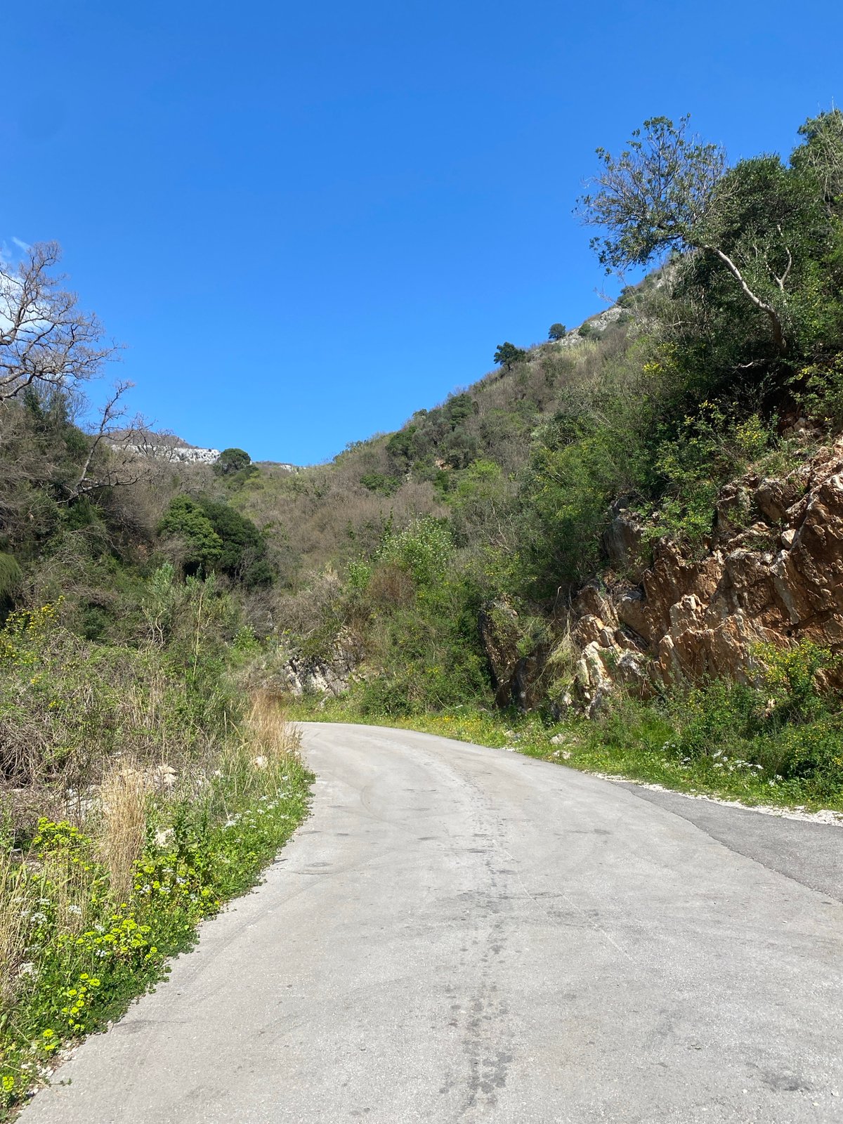 Hillside road documented in Perazića Do, Montenegro