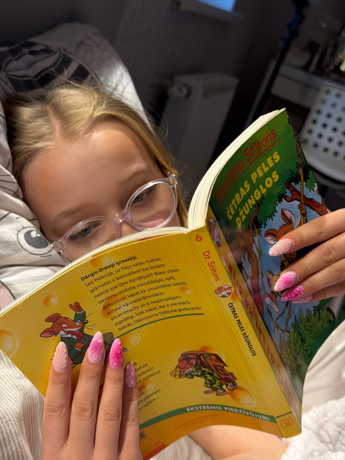 Quiet evening reading session in a Dreiliņi bedroom