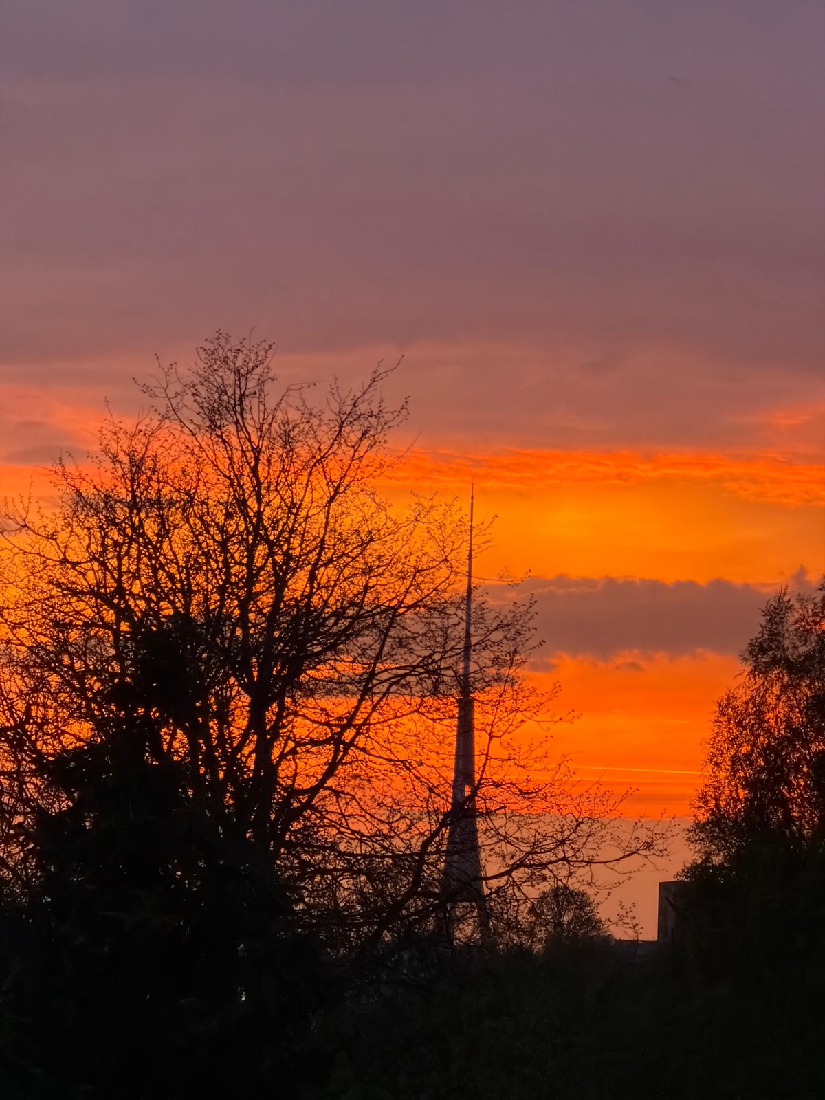Sunset observed over Riga, Latvia on May 3rd evening