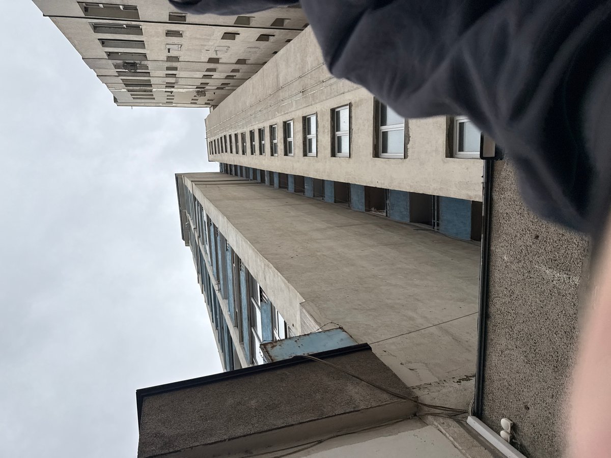 Morning documentation of concrete buildings in Sofia Bulgaria