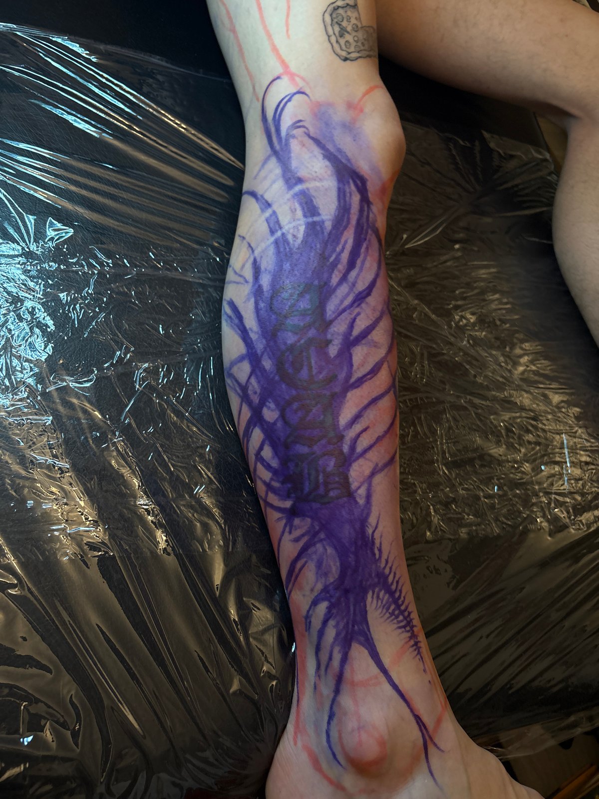 Tattoo session documented in Belgrade, Serbia