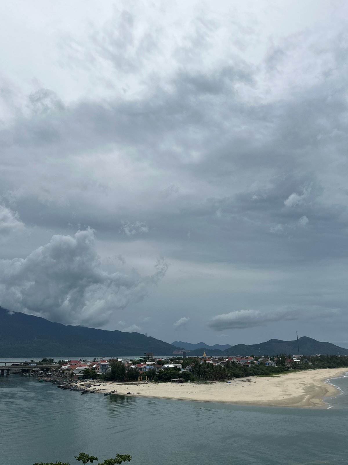 Cloudy morning along the coastal shore near Huế, Vietnam