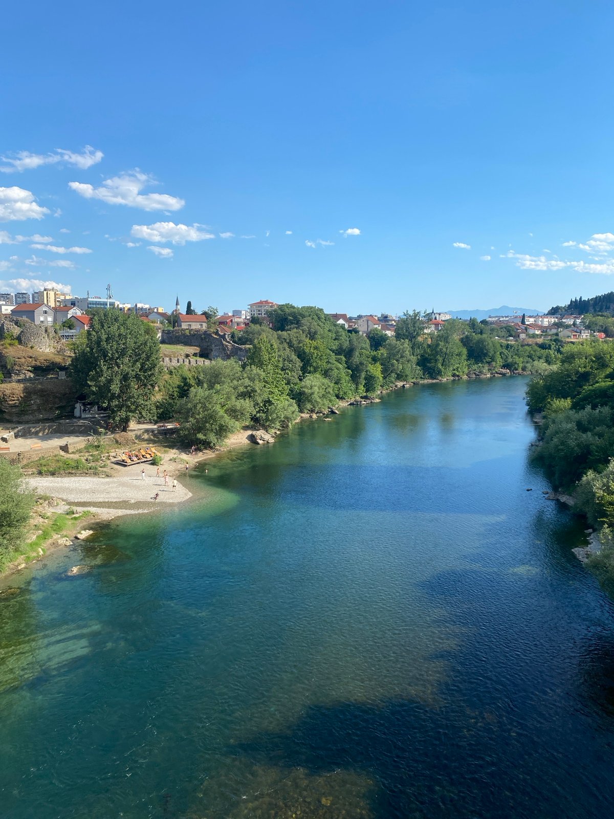 Lazy afternoon on the Morača River in Podgorica