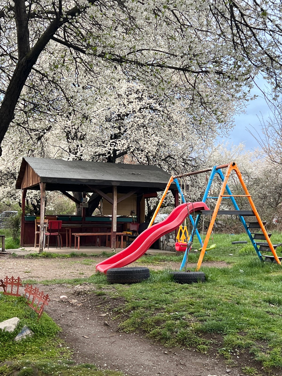 Playground with swings and slide documented in Sofia