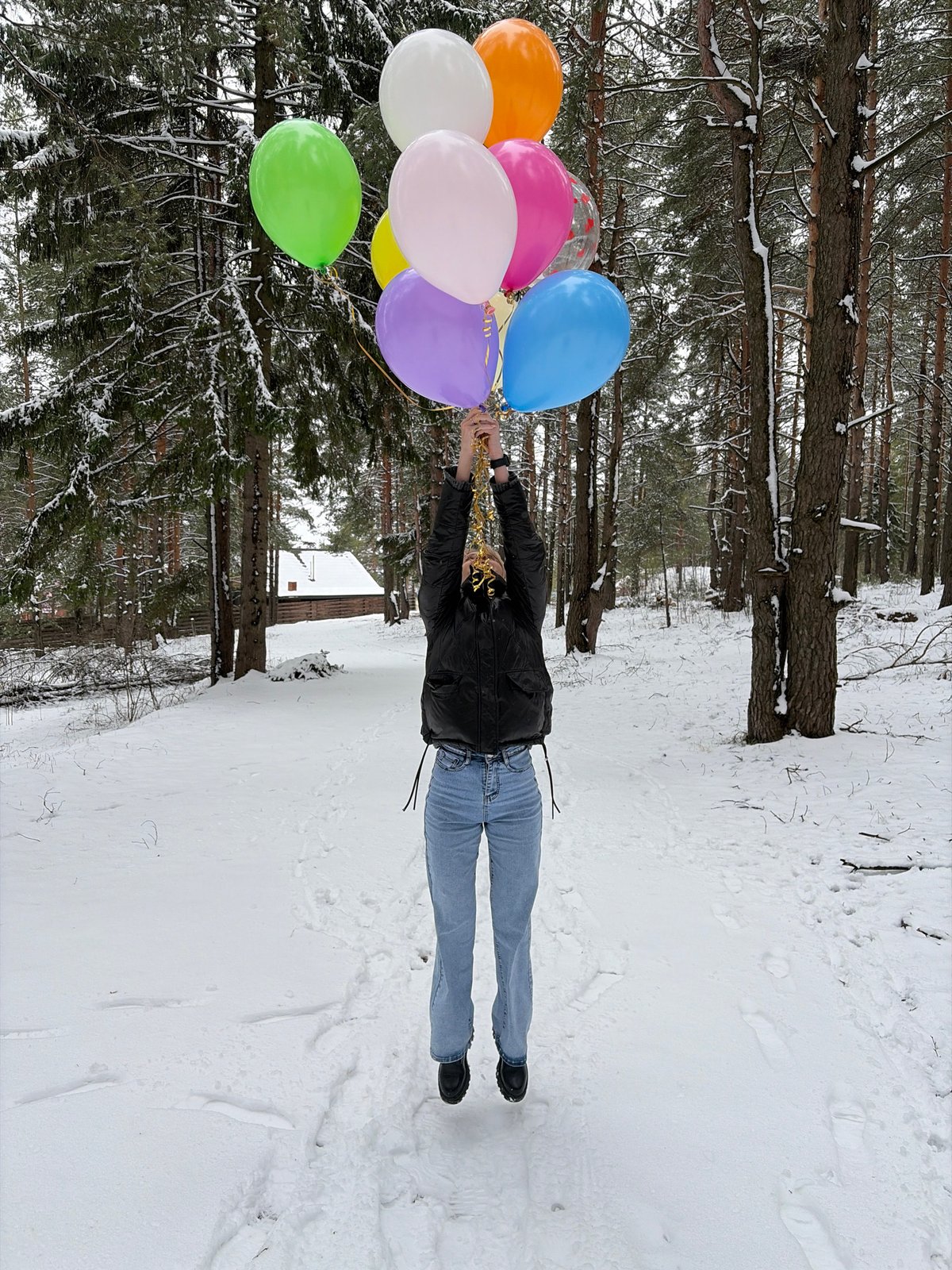 Balloons and Easter treats mark spring celebration in snowy Russia