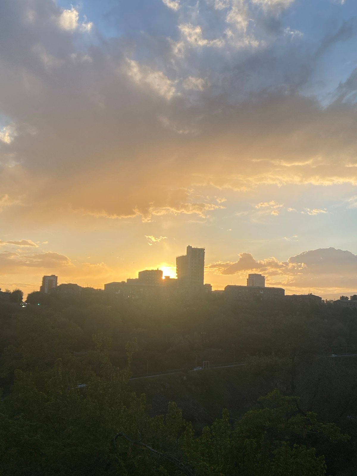 Urban scenes captured during evening walk through city