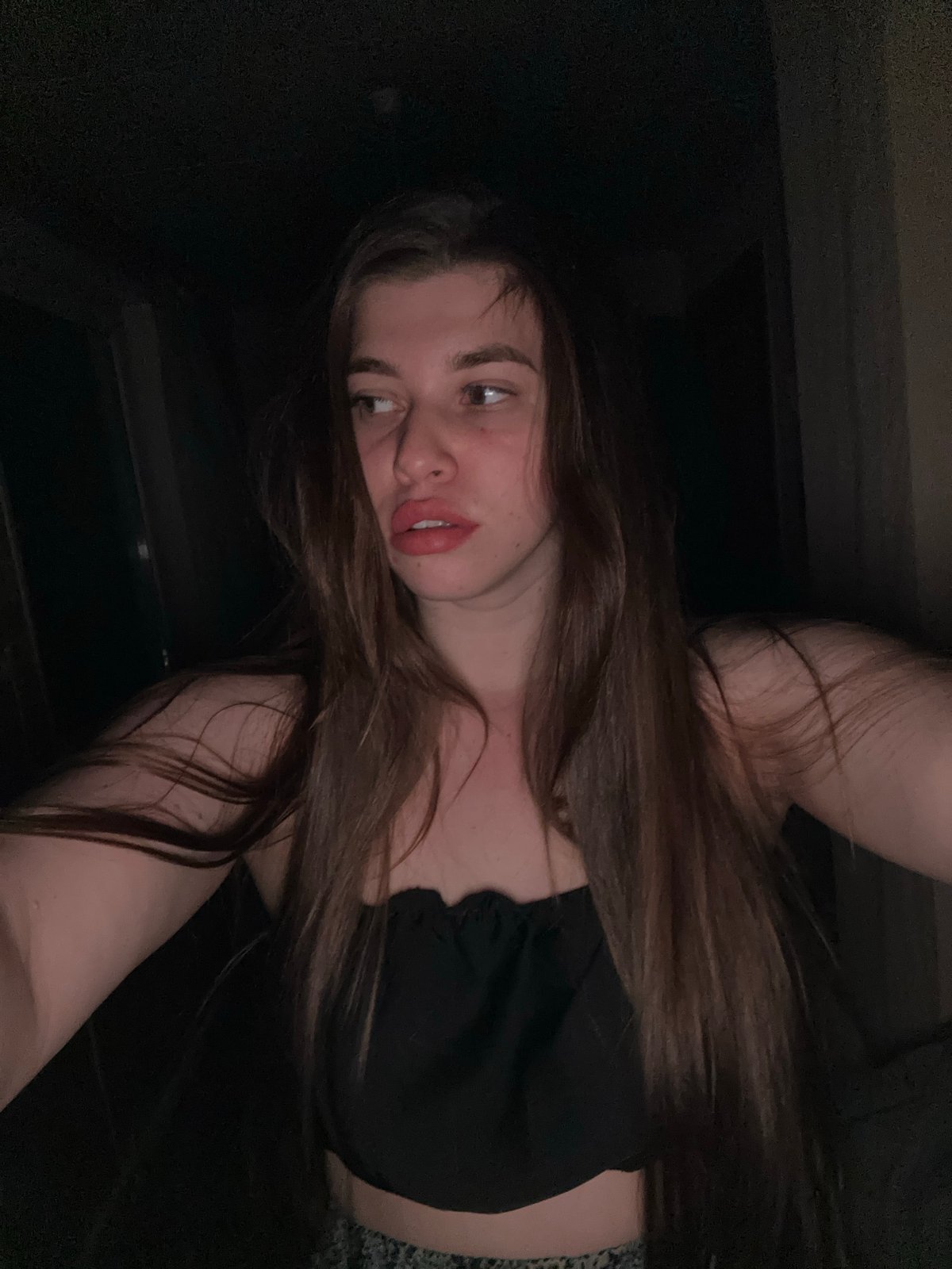Woman photographed in multiple indoor settings in Мещёры, Russia