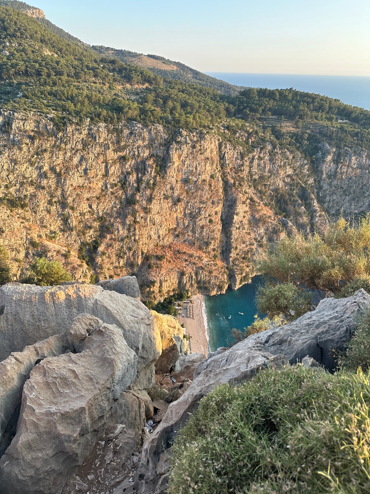 Sunset at Butterfly Valley cliffs, Fethiye