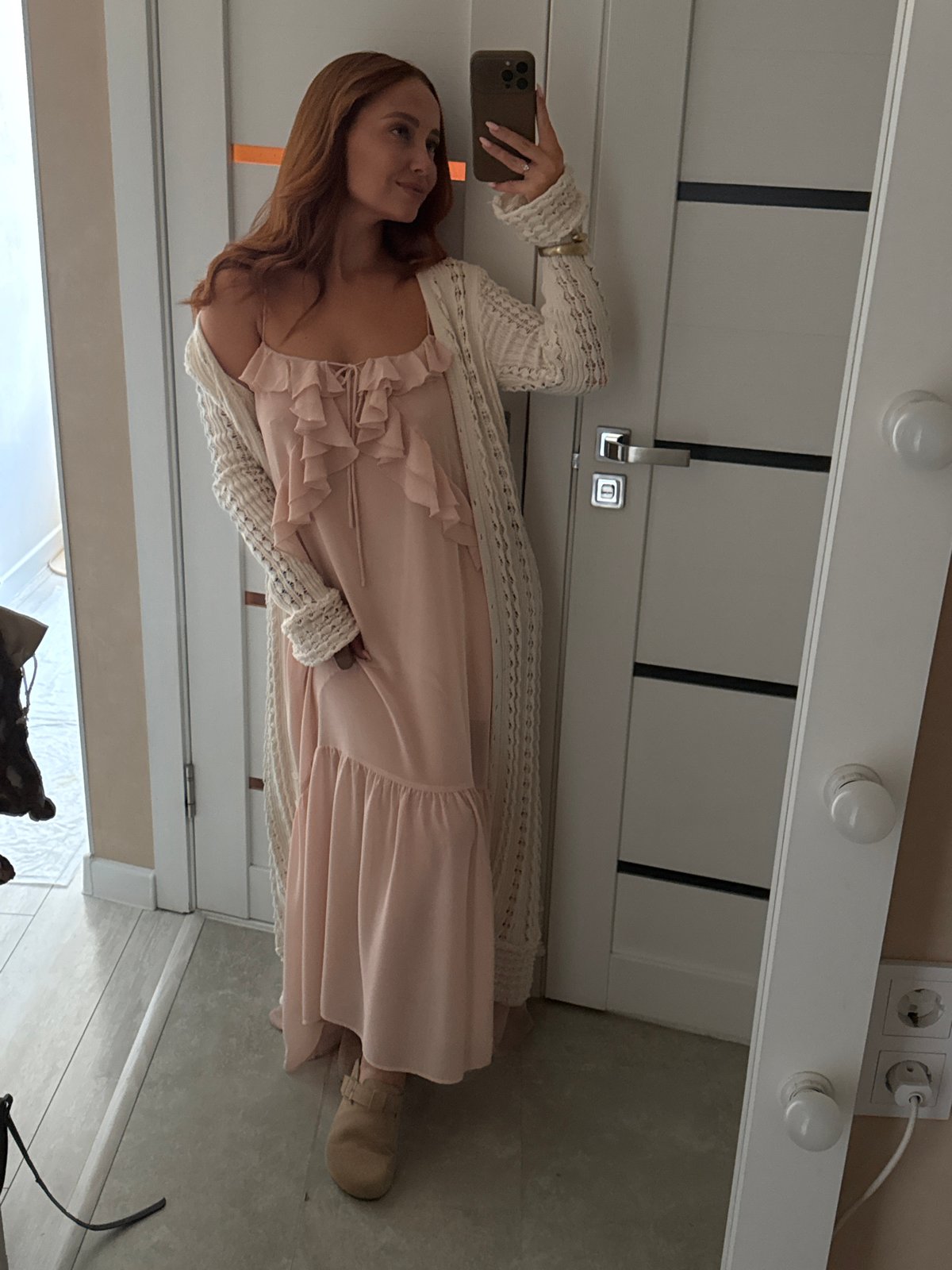 Woman documents selfie session in Chaikovsky, Russia