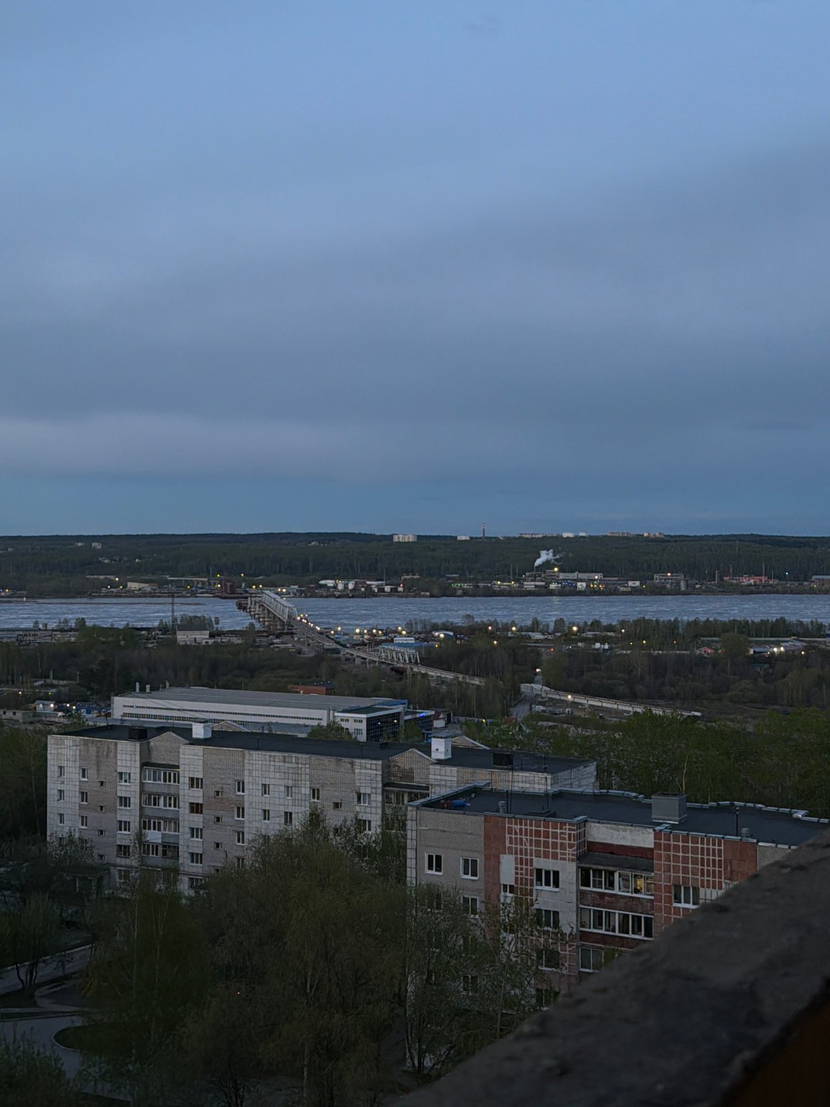 Elevated cityscape views captured across Perm, Russia