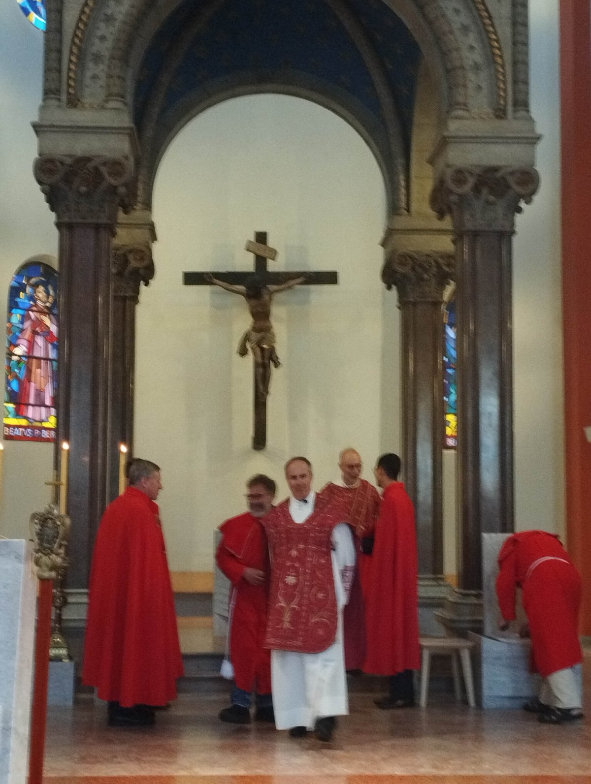 Religious ceremony and community celebration draws crowds in Biasca, Switzerland