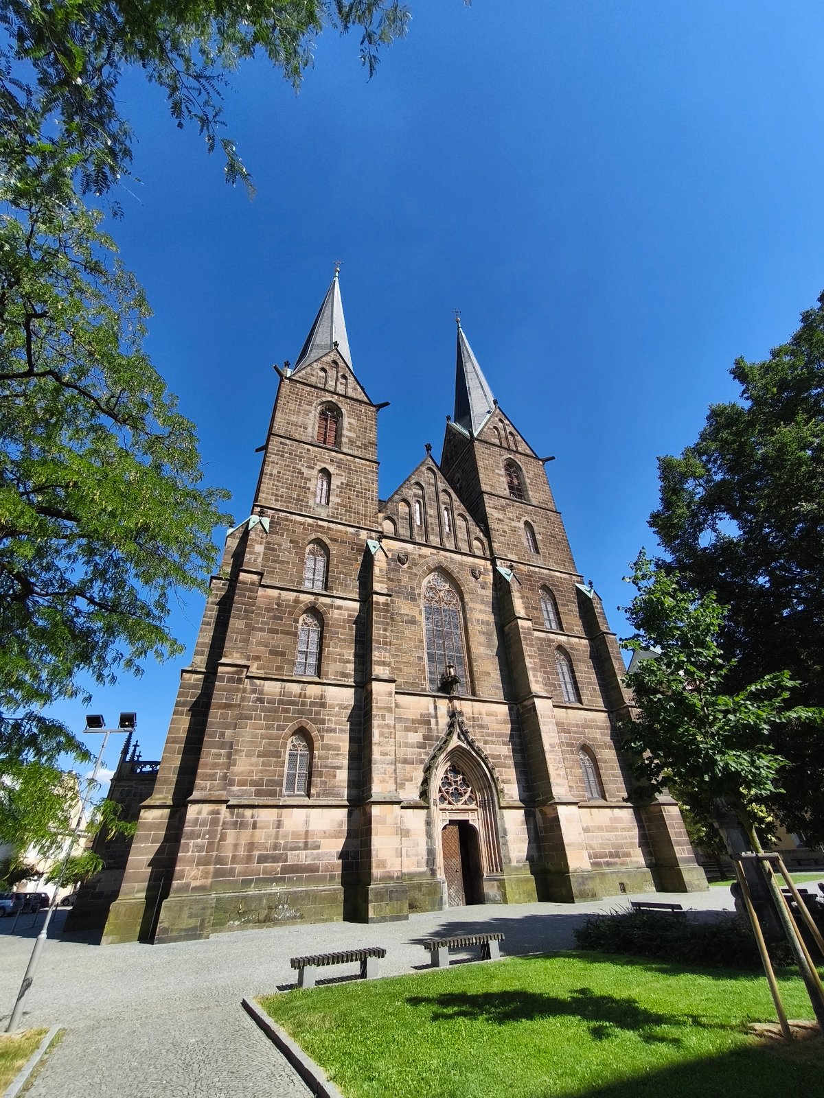 Gothic church and town square, Vysoké Mýto, Czech Republic