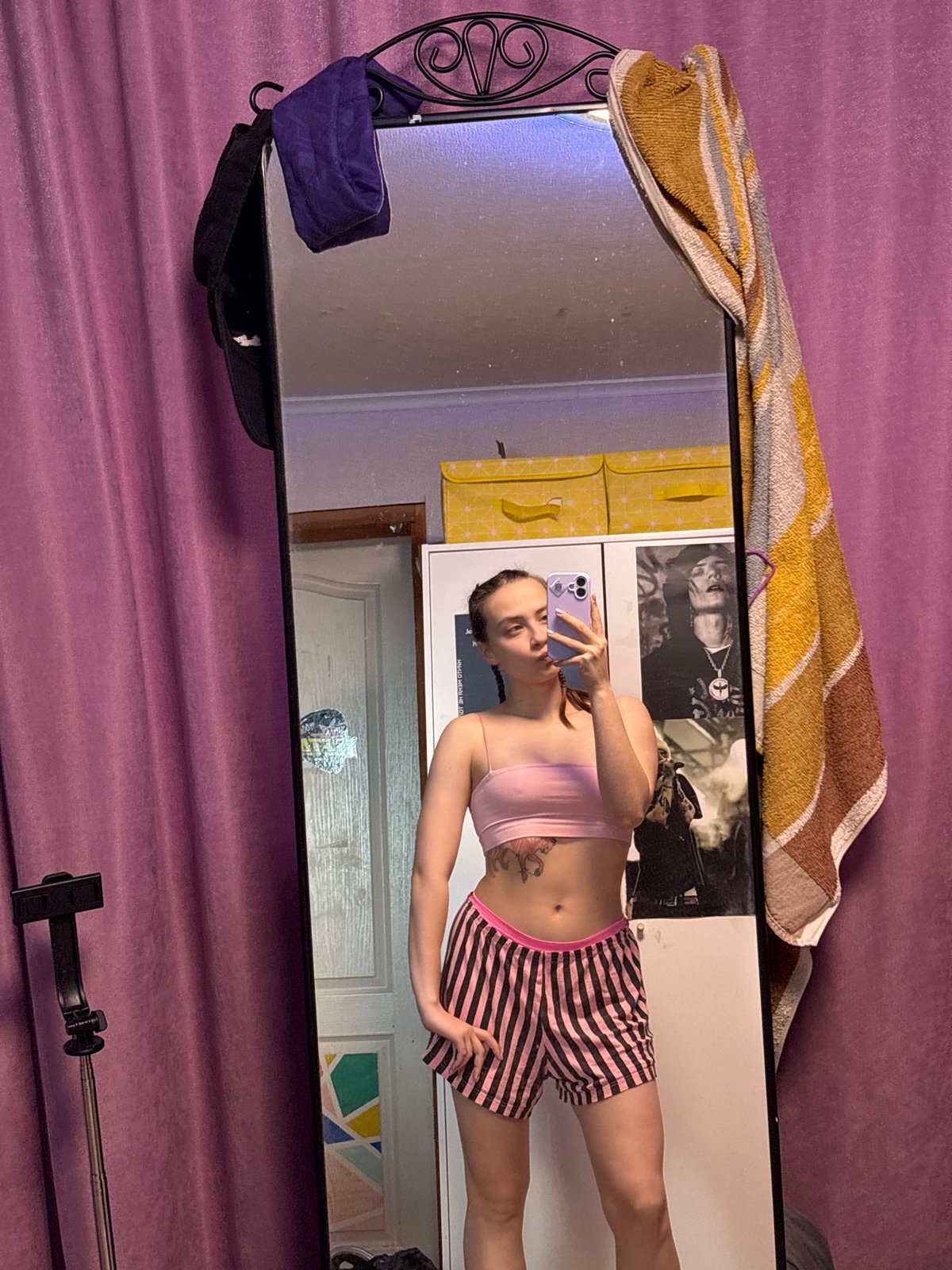 Woman Takes Mirror Selfie in Прикамский, Russia