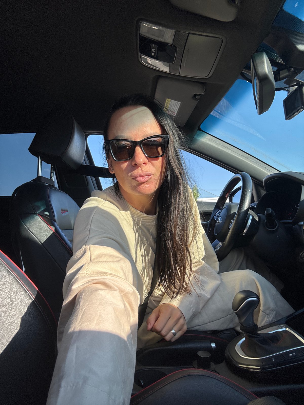 Early morning vehicle selfies captured across Chaikovsky, Russia