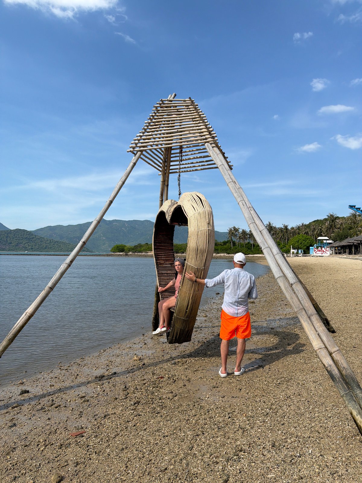 Relaxed beach day at a coastal resort in Ninh Ích, Vietnam